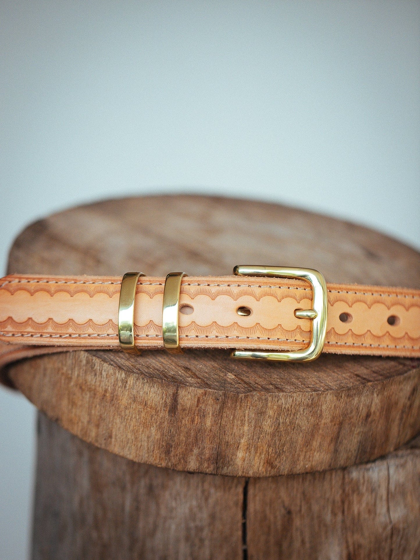 The Real McCaul Leathergoods Belts Deluxe Rancher Belt 32mm - Natural Australian Made Australian Owned Australian Made Solid Leather Full Grain Rancher Belt- Black