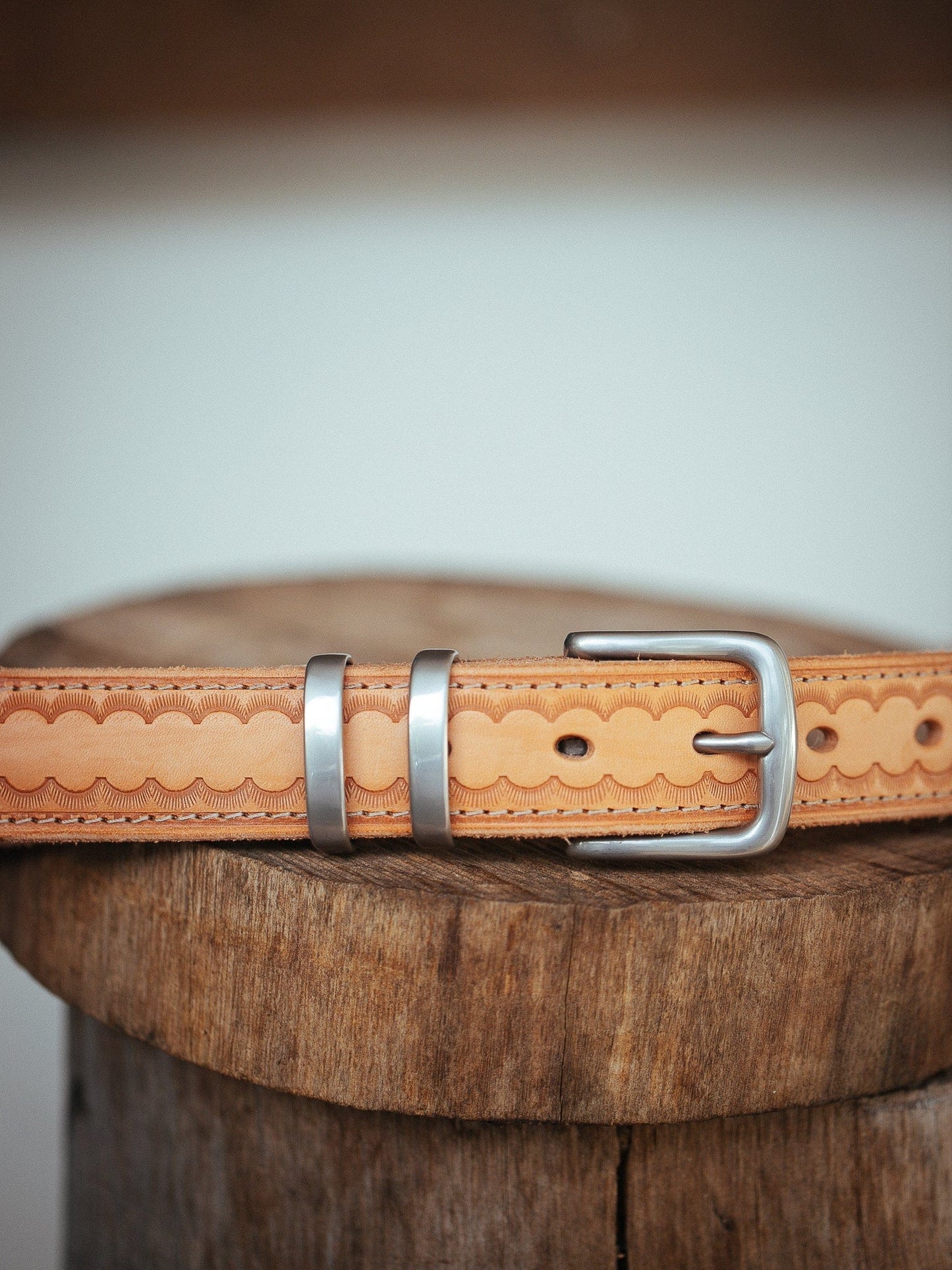 The Real McCaul Leathergoods Belts Deluxe Rancher Belt 32mm - Natural Australian Made Australian Owned Australian Made Solid Leather Full Grain Rancher Belt- Black