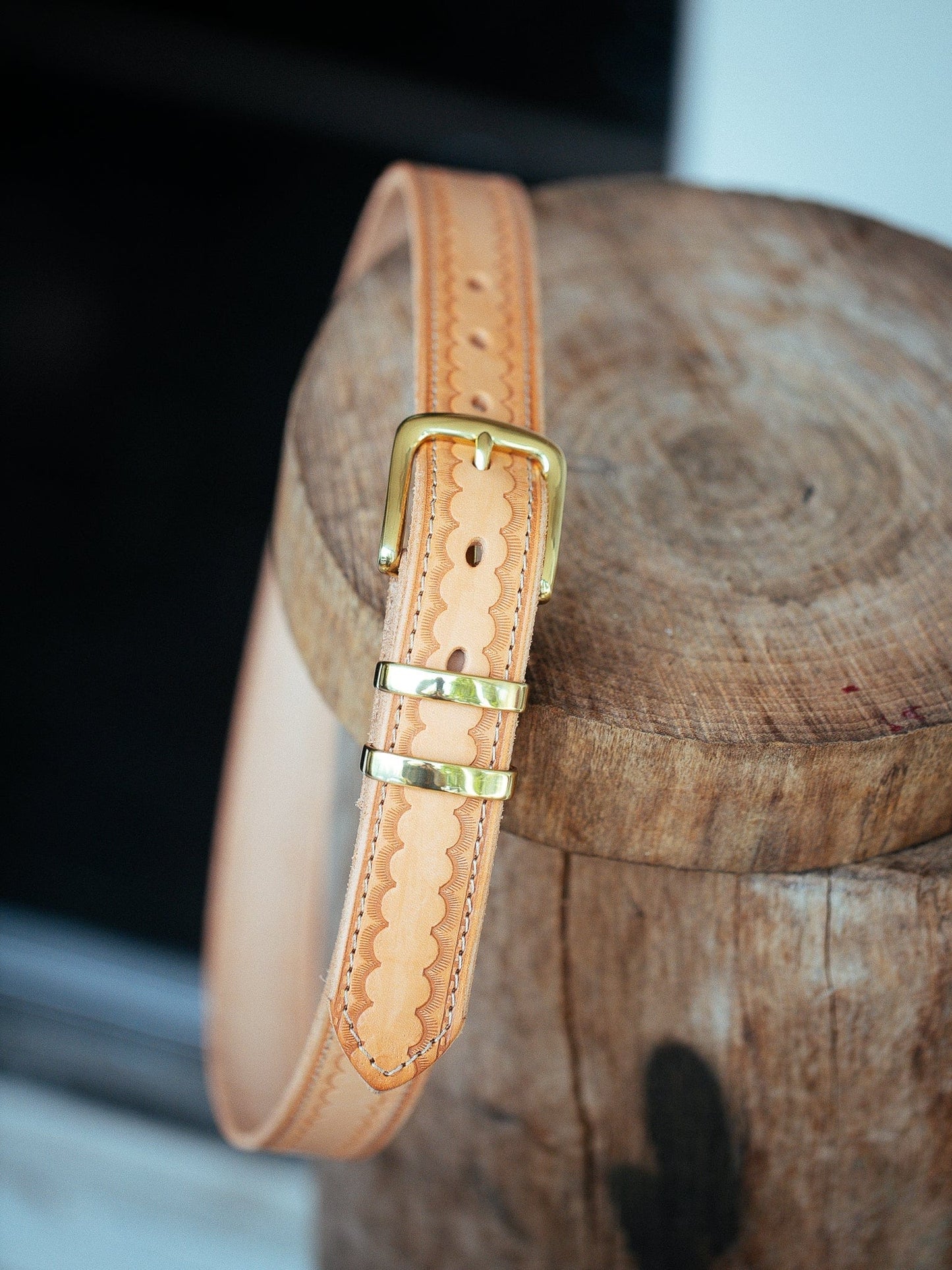 The Real McCaul Leathergoods Belts Gold / 28" (71cm) Deluxe Rancher Belt 32mm - Natural Australian Made Australian Owned Australian Made Solid Leather Full Grain Rancher Belt- Black