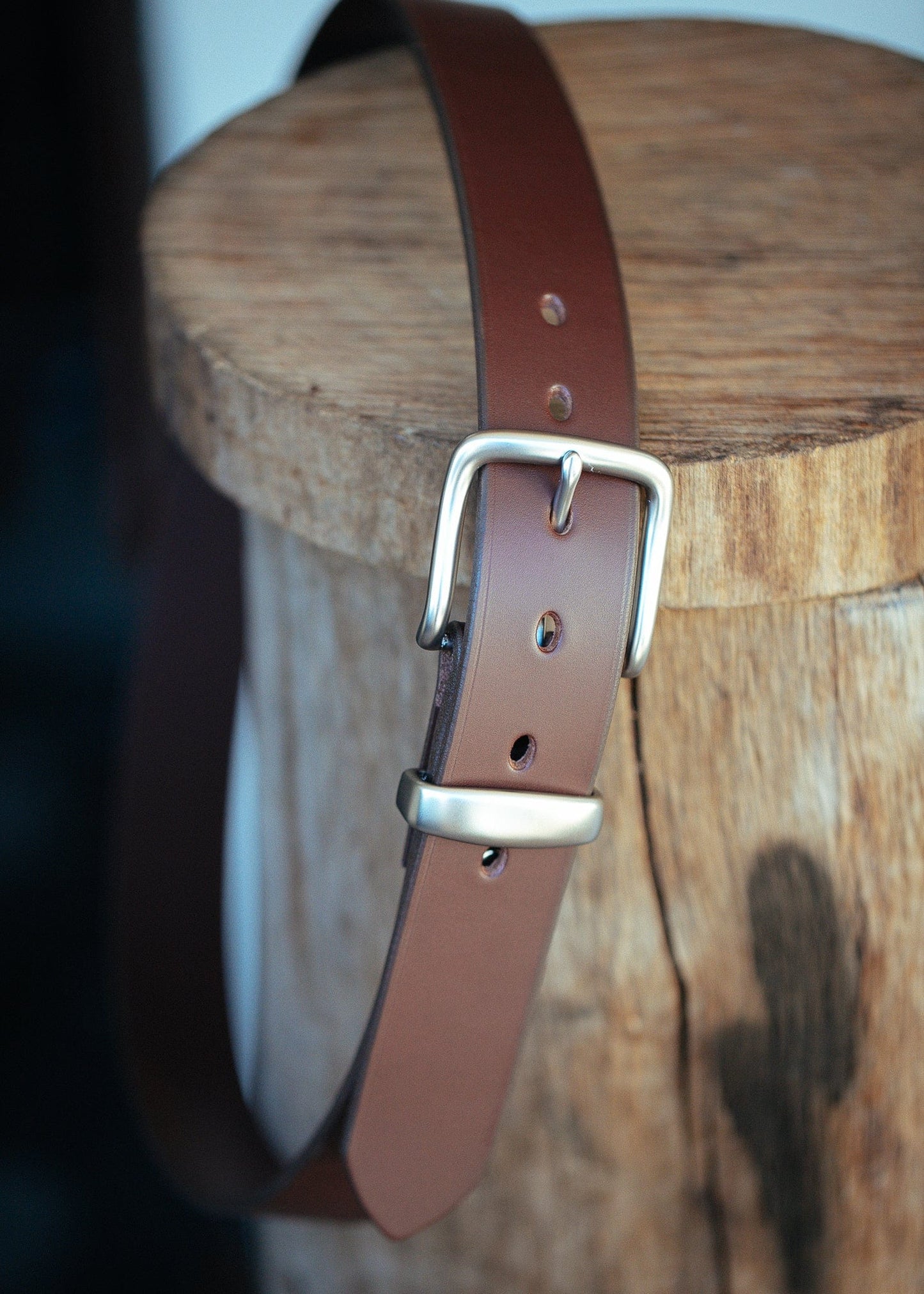 The Real McCaul Leathergoods Belts Plain 38mm Belt - Cognac Australian Made Australian Owned Solid Leather Men's Belt - Handmade in Australia - Black - Brass Buckle