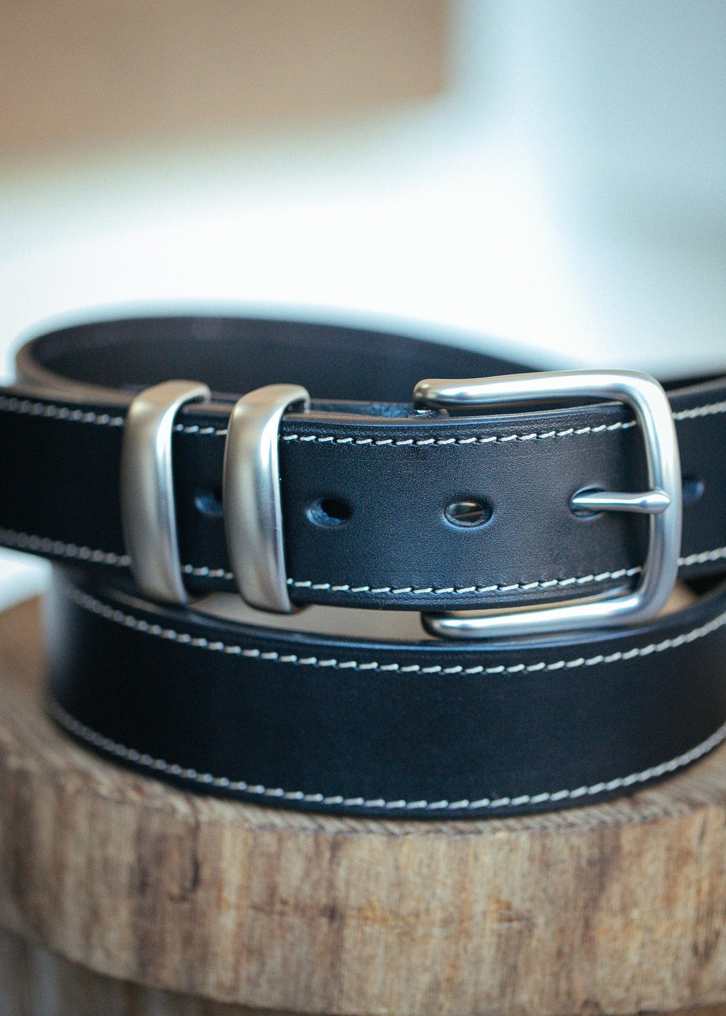 The Real McCaul Leathergoods Belts Rancher Belt 38mm - Black Australian Made Australian Owned Australian Made Solid Leather Full Grain Rancher Belt- Black