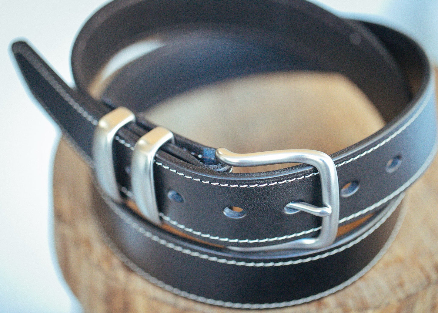 The Real McCaul Leathergoods Belts Rancher Belt 38mm - Black Australian Made Australian Owned Australian Made Solid Leather Full Grain Rancher Belt- Black