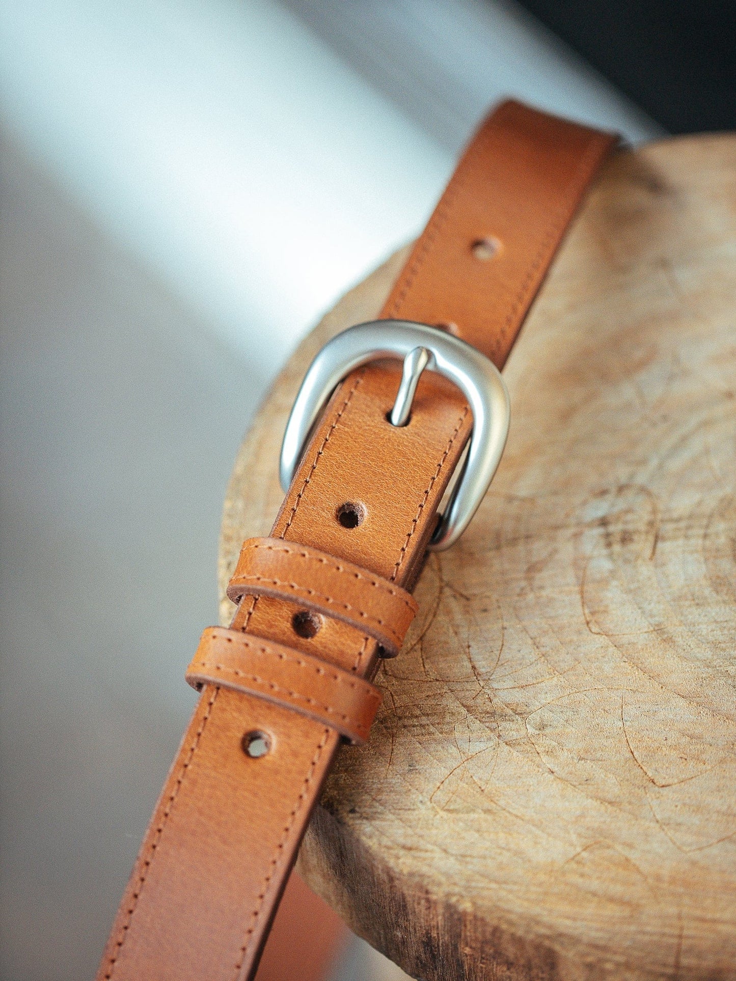 The Real McCaul Leathergoods Belts Savvy Narrow Dress Belt 32mm - Tan Australian Made Australian Owned Australian Made Solid Leather Full Grain Dress Belt- Black
