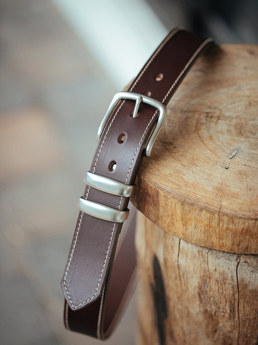 The Real McCaul Leathergoods Belts Silver / 28" (71cm) Rancher Belt 38mm- Cognac Australian Made Australian Owned Australian Made Solid Leather Full Grain Rancher Belt- Black