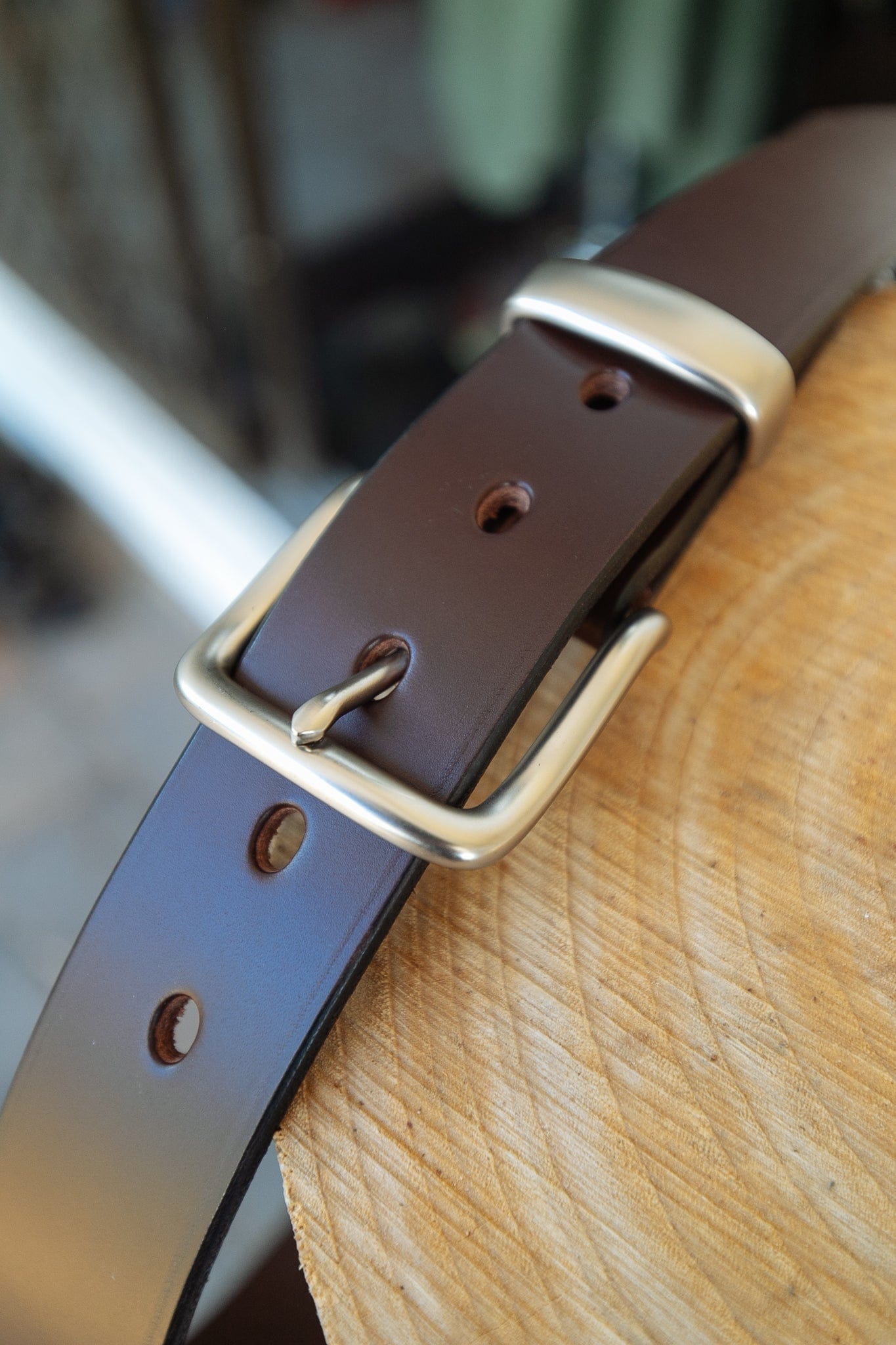 The Real McCaul Leathergoods Belts Silver / 30” (77cm) Standard 38mm Belt - Dark Brown Australian Made Australian Owned Solid Leather Men's Belt - Handmade in Australia - Brass Buckle