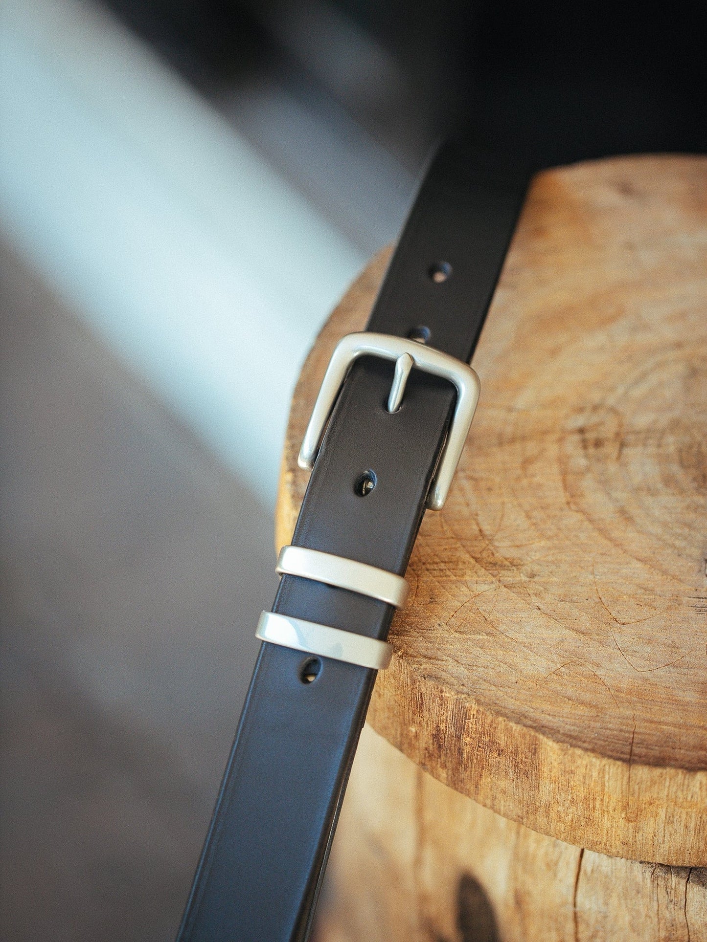 The Real McCaul Leathergoods Belts Standard 32mm Belt- Double Keeper - Black Australian Made Australian Owned Solid Leather Men's Belt - Handmade in Australia - Brass Buckle