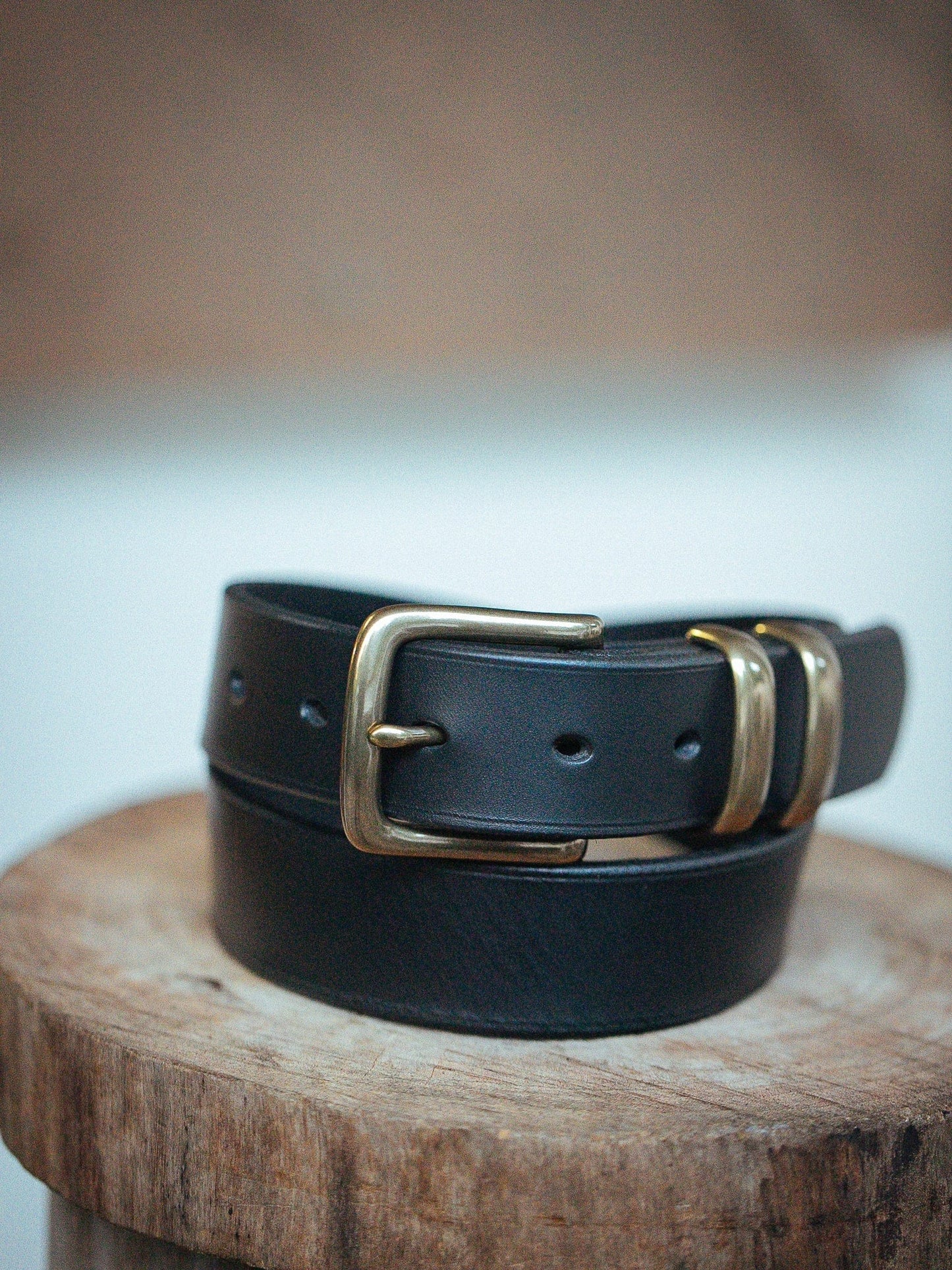 The Real McCaul Leathergoods Belts Standard 35mm Belt - Double Keeper - Black Australian Made Australian Owned Genuine Cowhide Leather Belt - Handmade in Australia