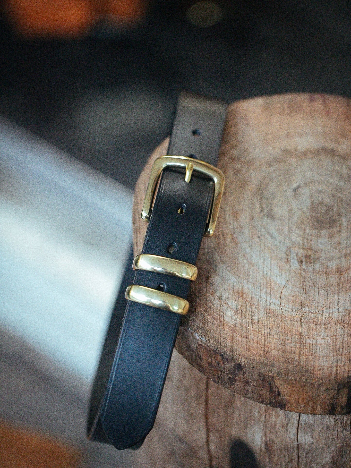 The Real McCaul Leathergoods Belts Standard 35mm Belt - Double Keeper - Black Australian Made Australian Owned Genuine Cowhide Leather Belt - Handmade in Australia