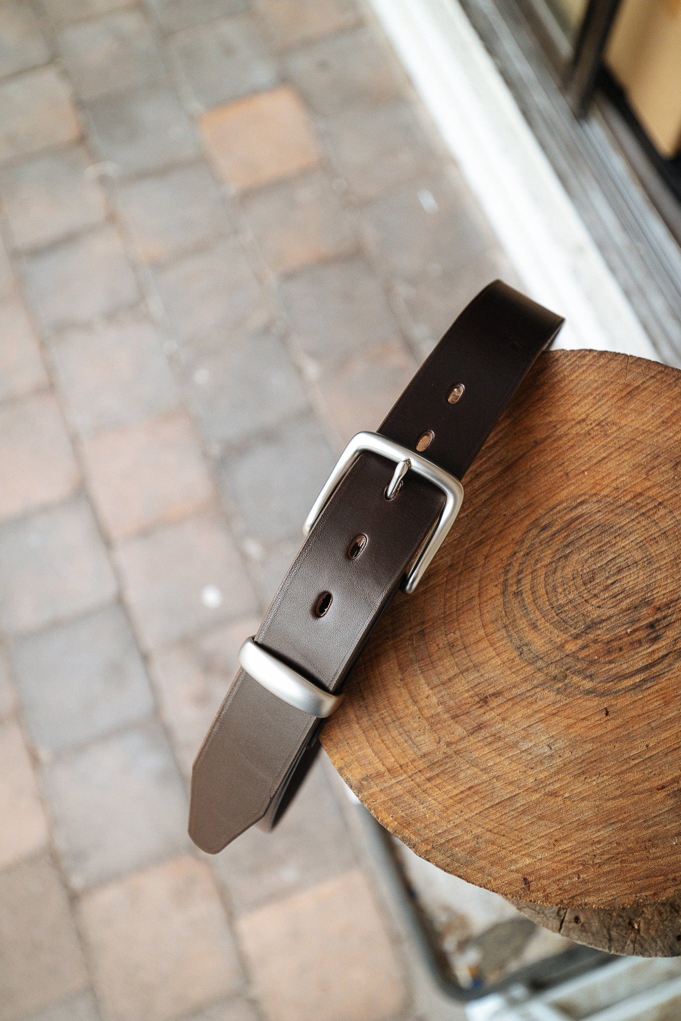 The Real McCaul Leathergoods Belts Standard 38mm Belt - Dark Brown Australian Made Australian Owned Solid Leather Men's Belt - Handmade in Australia - Brass Buckle