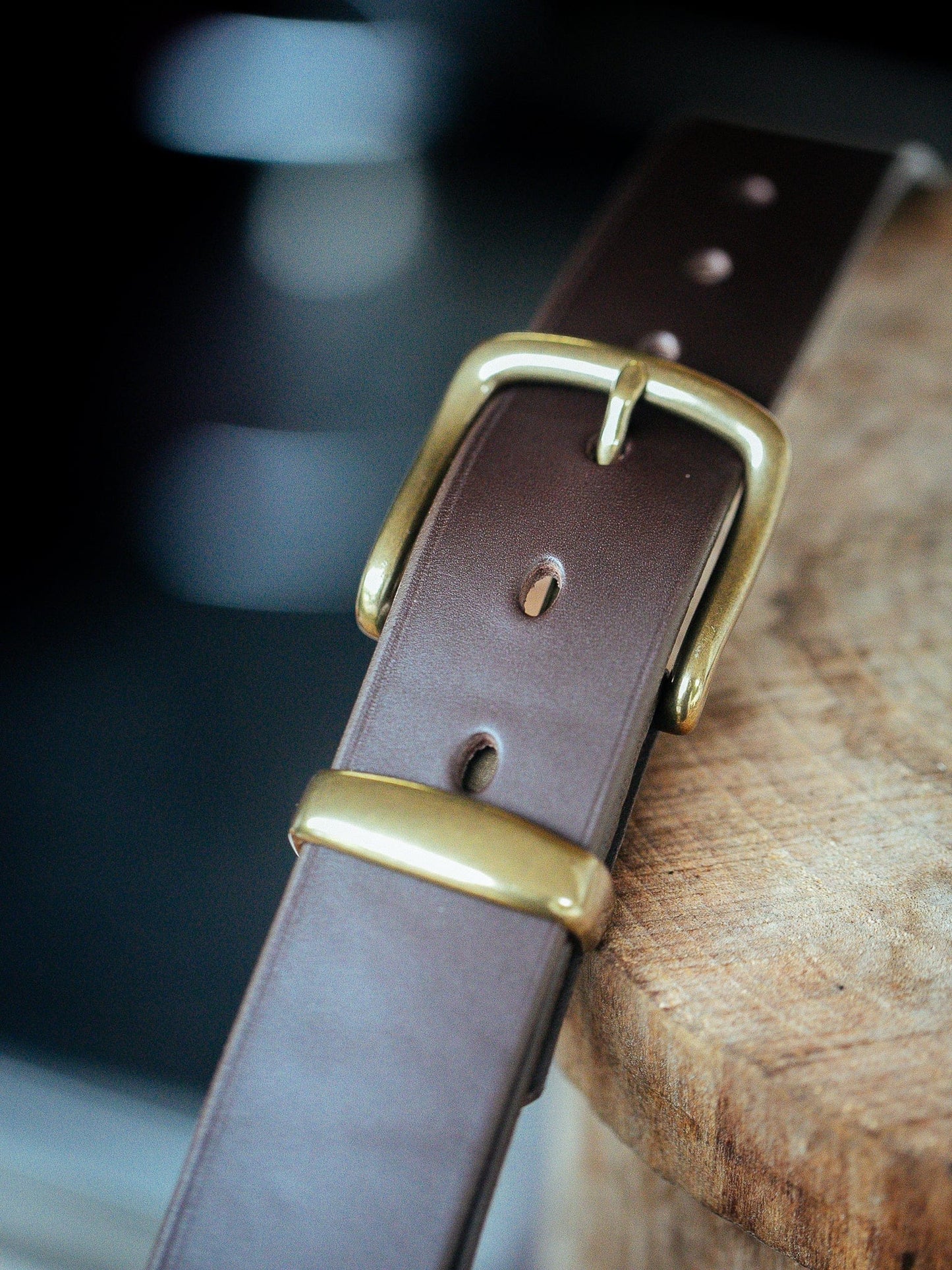 The Real McCaul Leathergoods Belts Standard 38mm Belt - Dark Brown Australian Made Australian Owned Solid Leather Men's Belt - Handmade in Australia - Brass Buckle