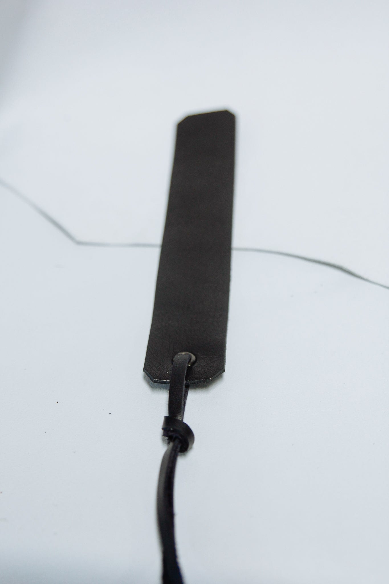 The Real McCaul Leathergoods Black Textured / Small Personalised Bookmark Australian Made Australian Owned Personalised Embossed Leather Bookmark Handmade in Australia