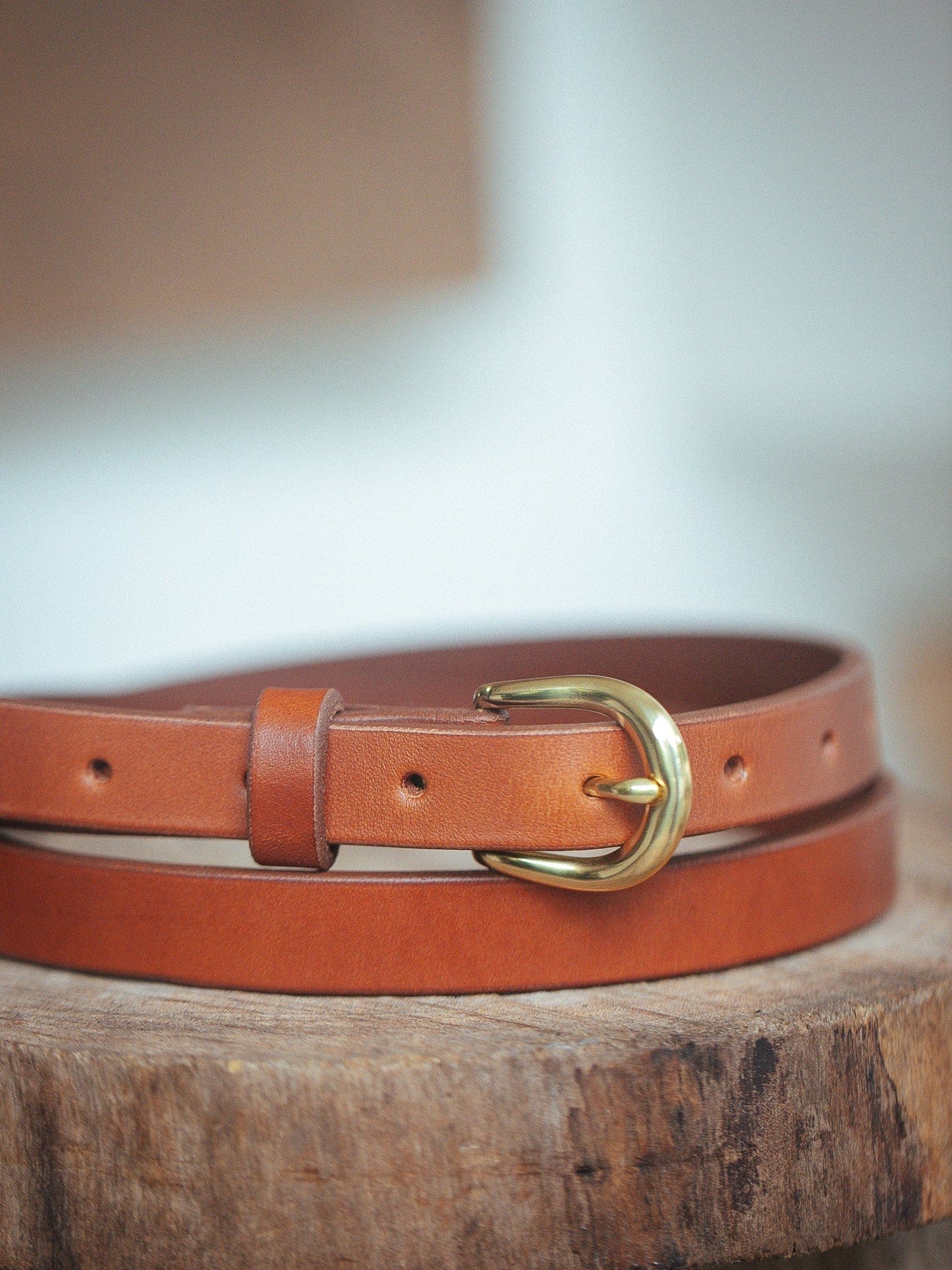 The Real McCaul Leathergoods Classic Narrow 20mm Belt - Tan Australian Made Australian Owned Leather Narrow Belt Made In Australia - 20mm - Tan