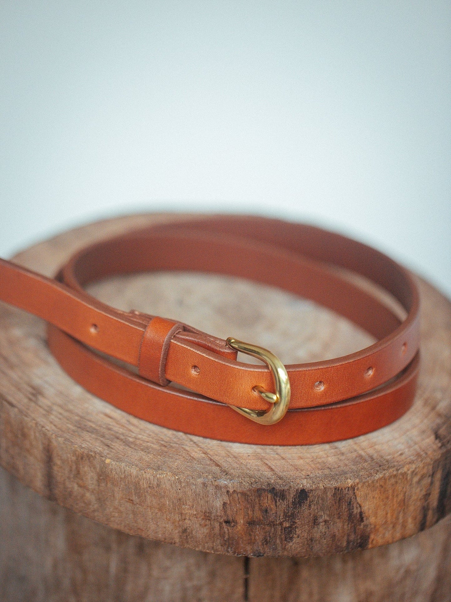 The Real McCaul Leathergoods Classic Narrow 20mm Belt - Tan Australian Made Australian Owned Leather Narrow Belt Made In Australia - 20mm - Tan