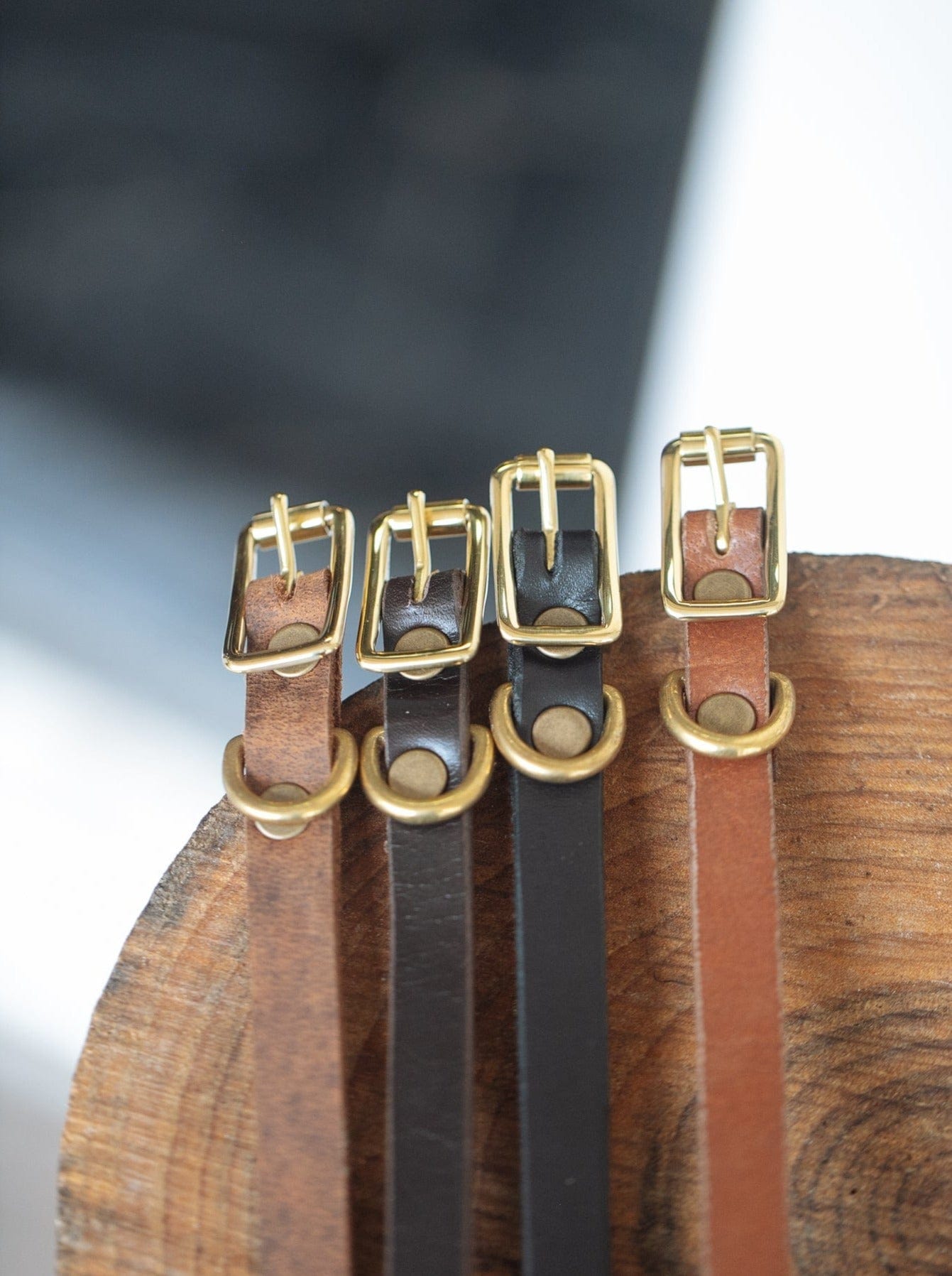The Real McCaul Leathergoods Collar Classic Dog Collar - 15mm - Black Australian Made Australian Owned Leather Dog Collar with Brass Fittings- Australian Made