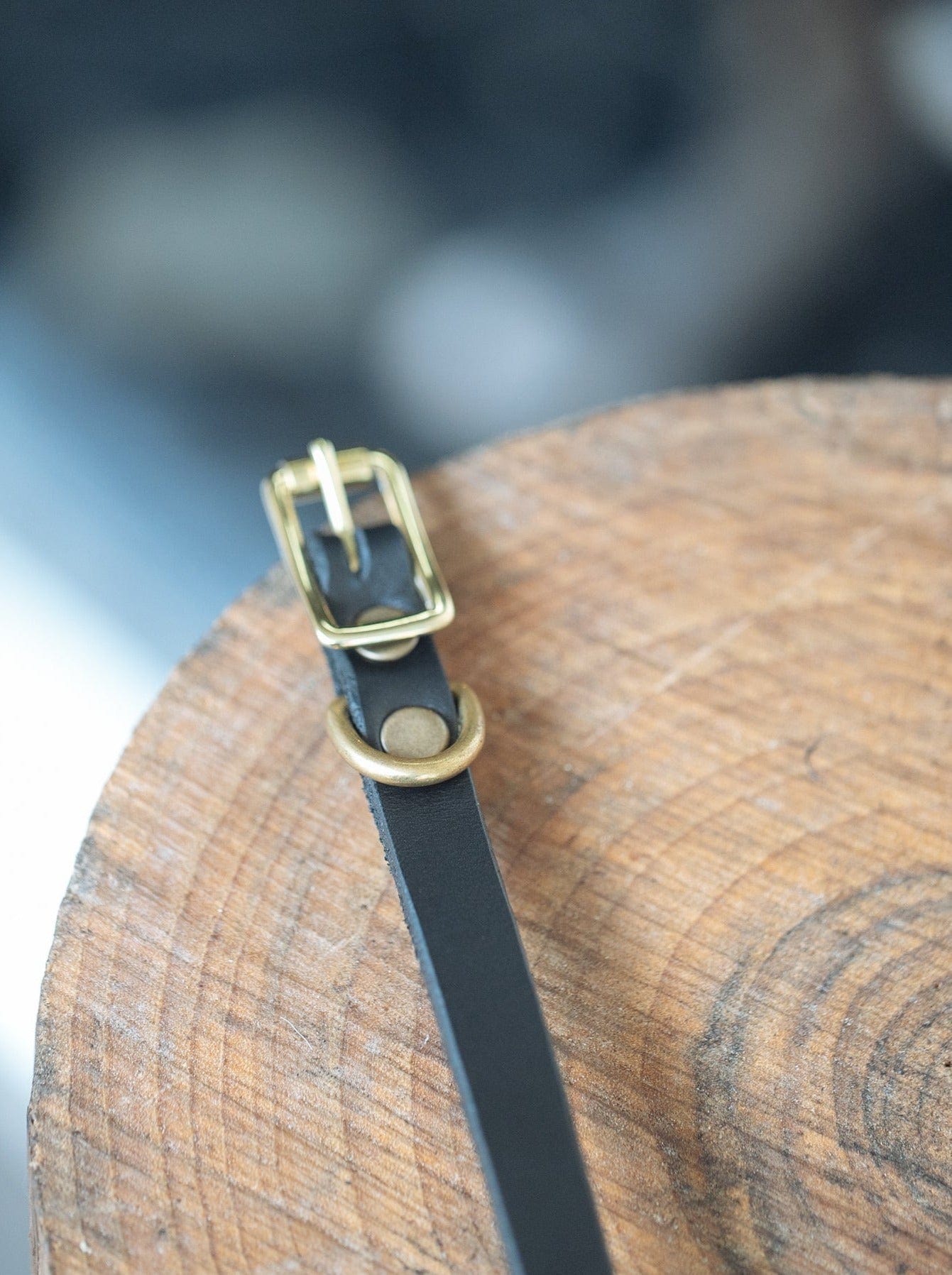 The Real McCaul Leathergoods Collar Classic Dog Collar - 15mm - Black Australian Made Australian Owned Leather Dog Collar with Brass Fittings- Australian Made