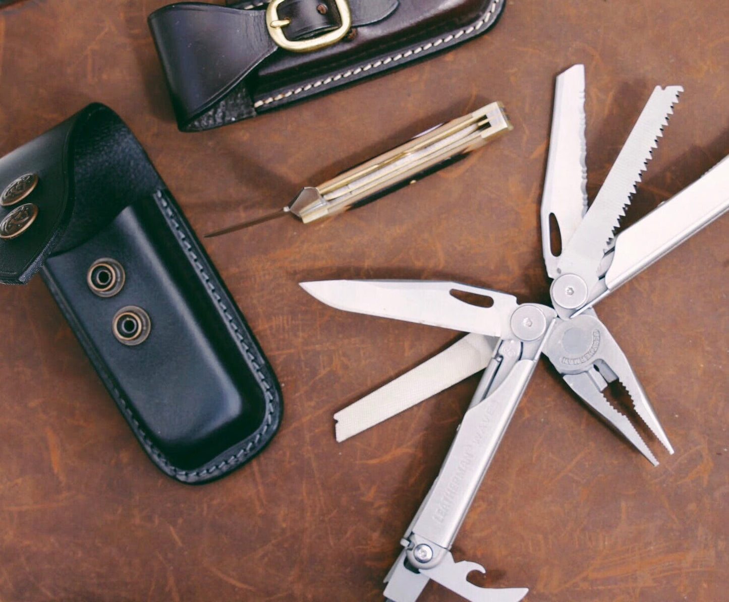 The Real McCaul Leathergoods Leatherman Knife Multitool Pouch for Belt Australian Made Australian Owned Leatherman Knife Pouch Cowhide Australian Made Belt