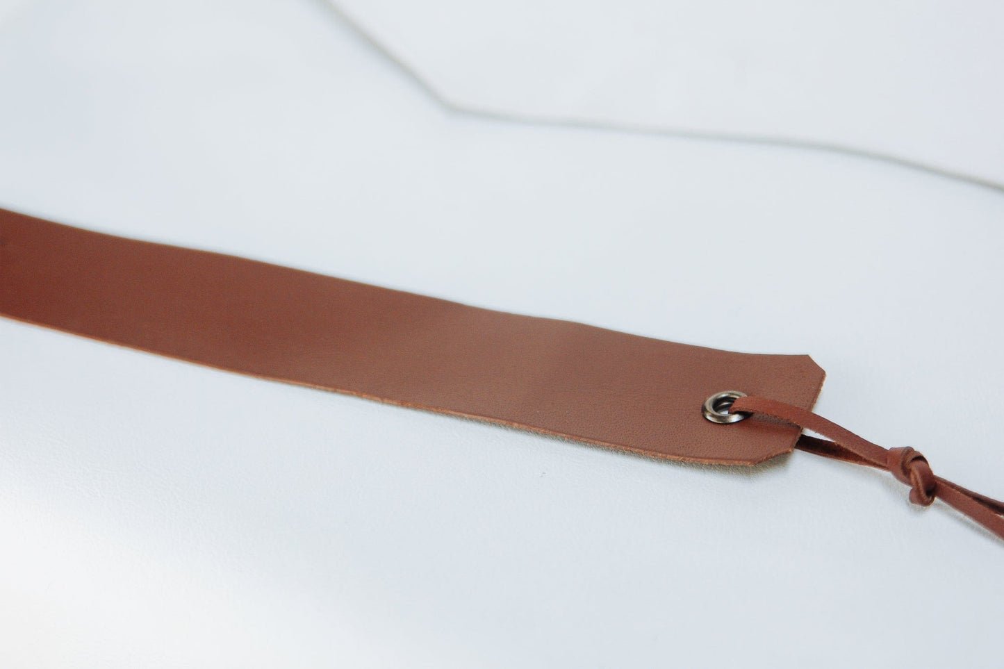 The Real McCaul Leathergoods Mid-Brown / Large Personalised Bookmark Australian Made Australian Owned Personalised Embossed Leather Bookmark Handmade in Australia