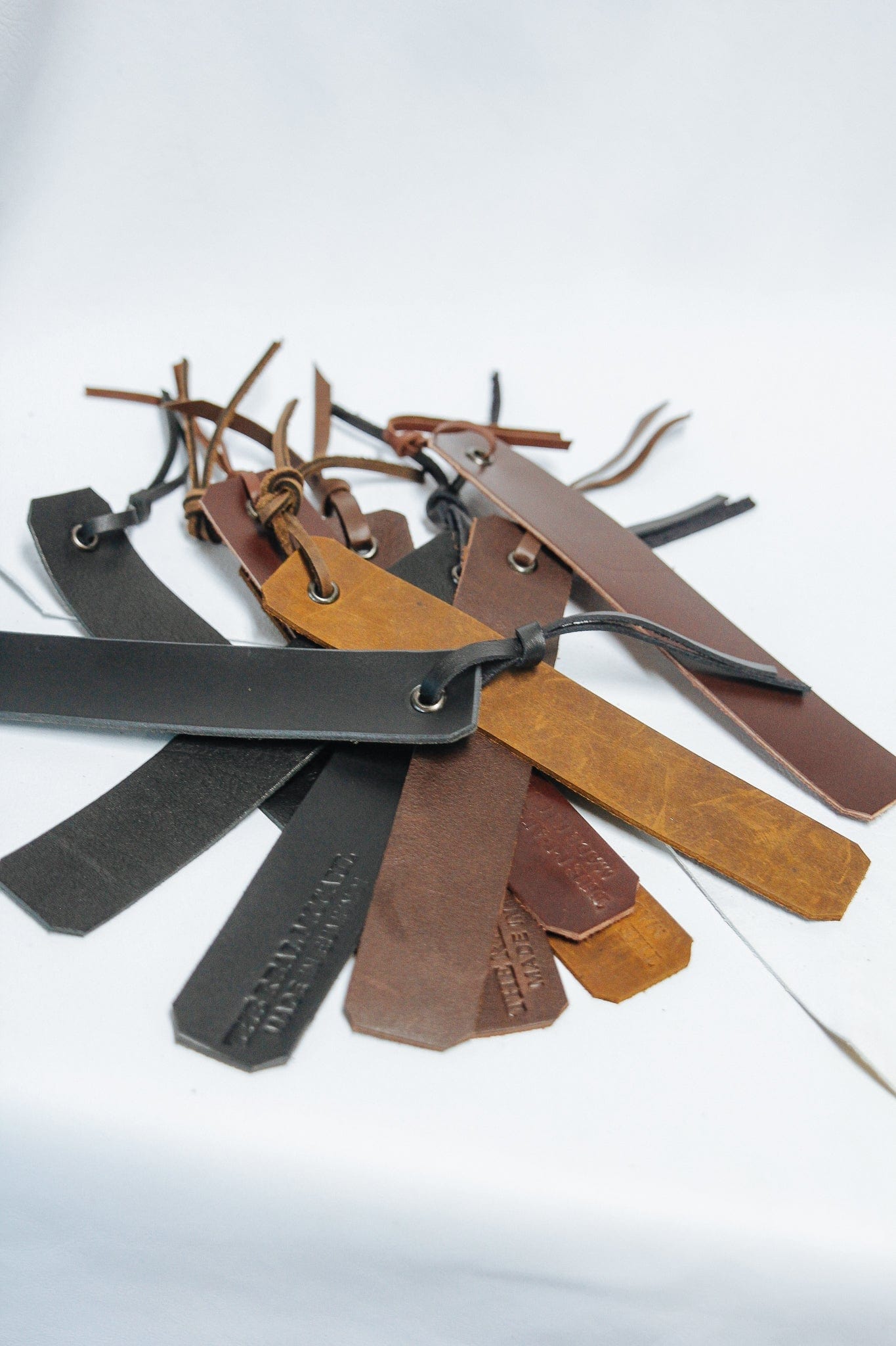 The Real McCaul Leathergoods Personalised Bookmark Australian Made Australian Owned Personalised Embossed Leather Bookmark Handmade in Australia