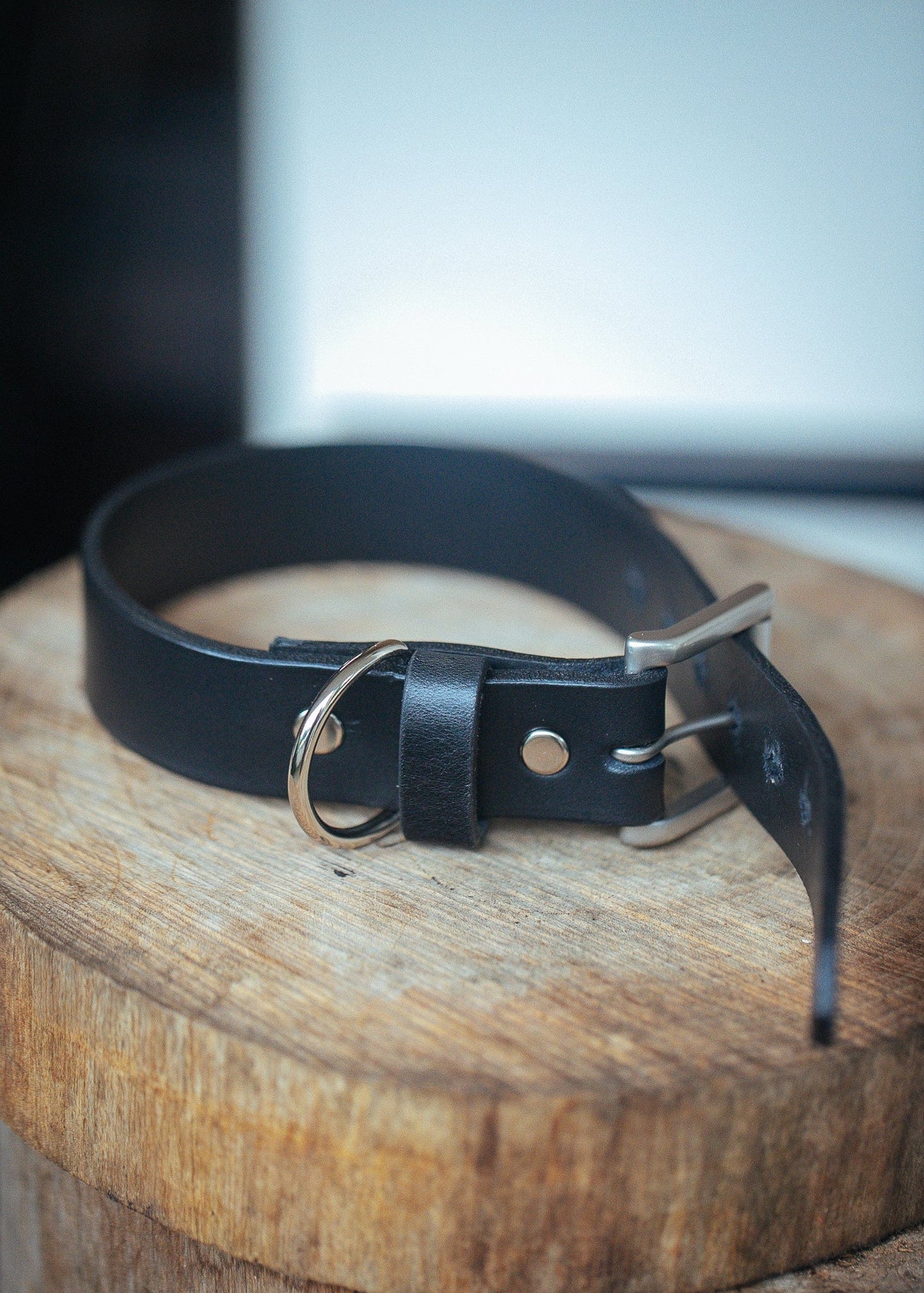The Real McCaul Leathergoods Pet Collars & Harnesses Classic Dog Collar - 30mm - Black Australian Made Australian Owned Leather Dog Collar with Brass Fittings- Australian Made
