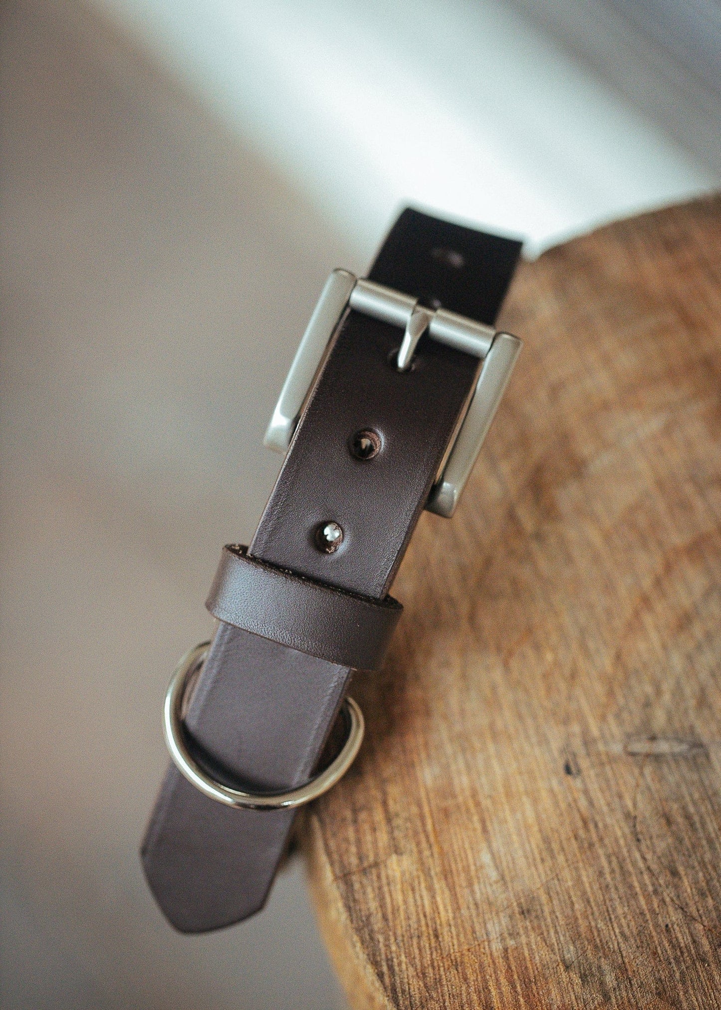 The Real McCaul Leathergoods Pet Collars & Harnesses Classic Dog Collar - 30mm - Dark Brown Australian Made Australian Owned Leather Dog Collar with Brass Fittings- Australian Made