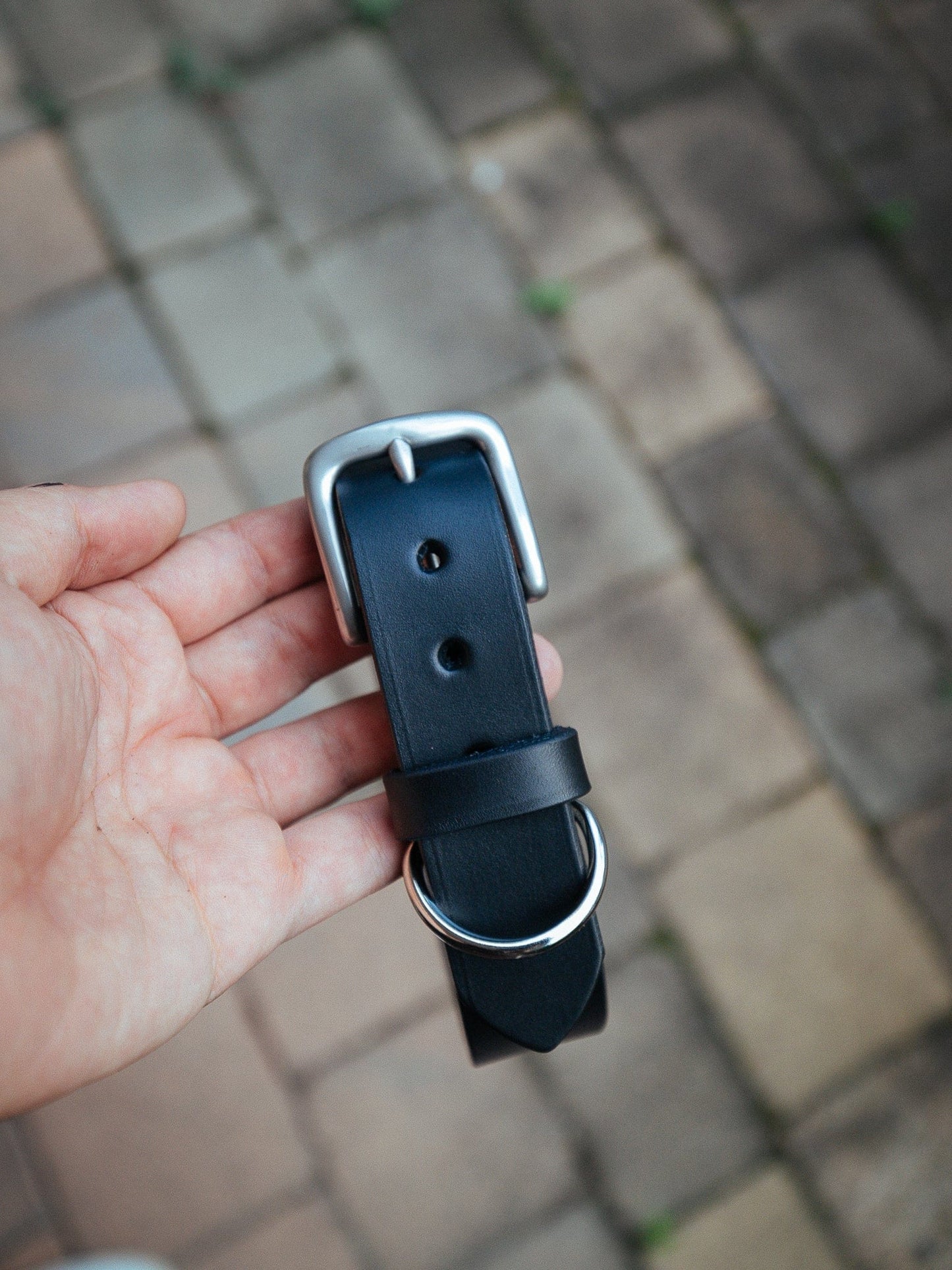 The Real McCaul Leathergoods Pet Collars & Harnesses Classic Dog Collar - 32mm - Black Australian Made Australian Owned Leather Dog Collar with Brass Fittings- Australian Made