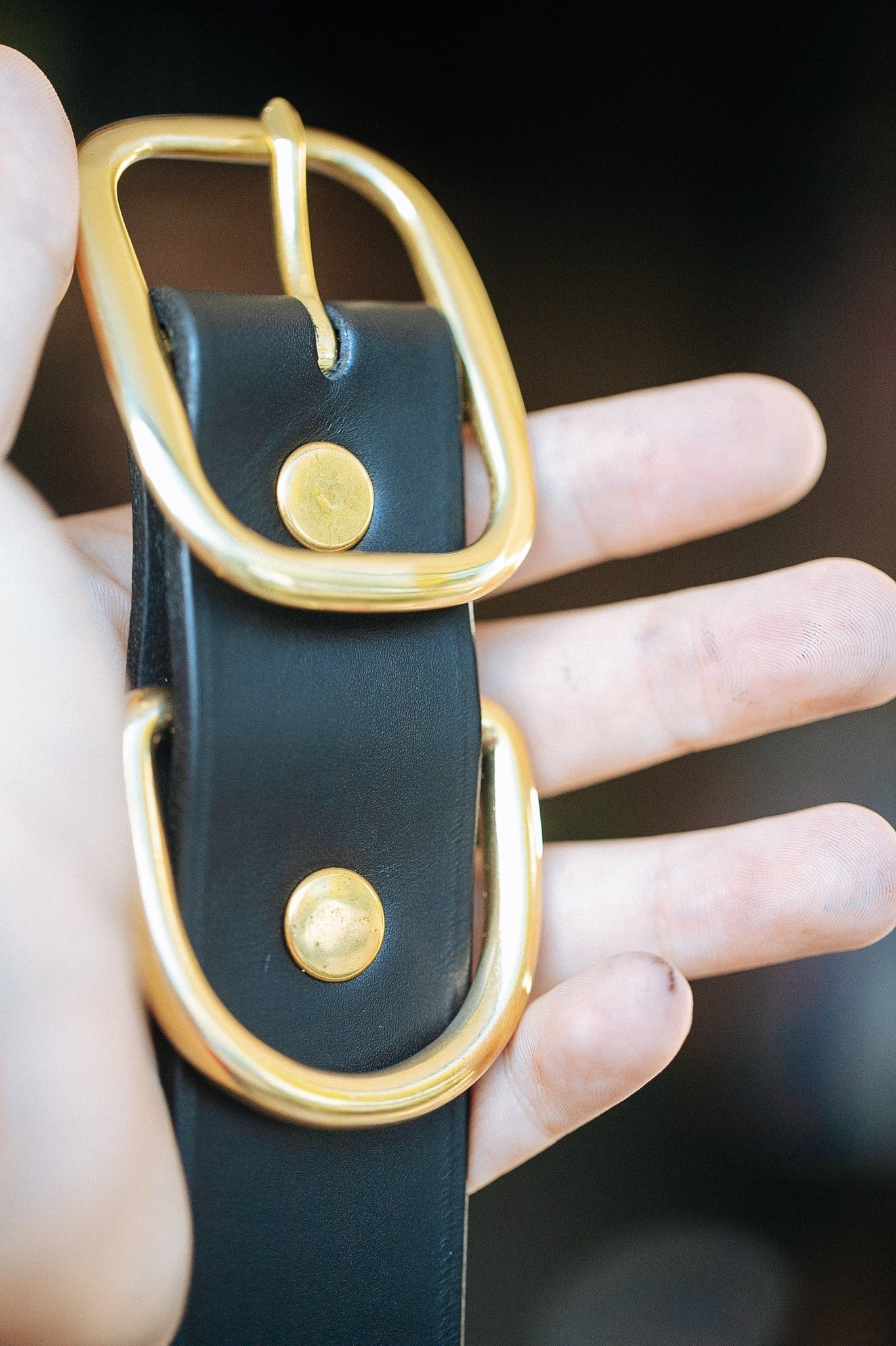 The Real McCaul Leathergoods Pet Collars & Harnesses Classic Dog Collar - 38mm - Black Australian Made Australian Owned Leather Dog Collar with Brass Fittings- Australian Made