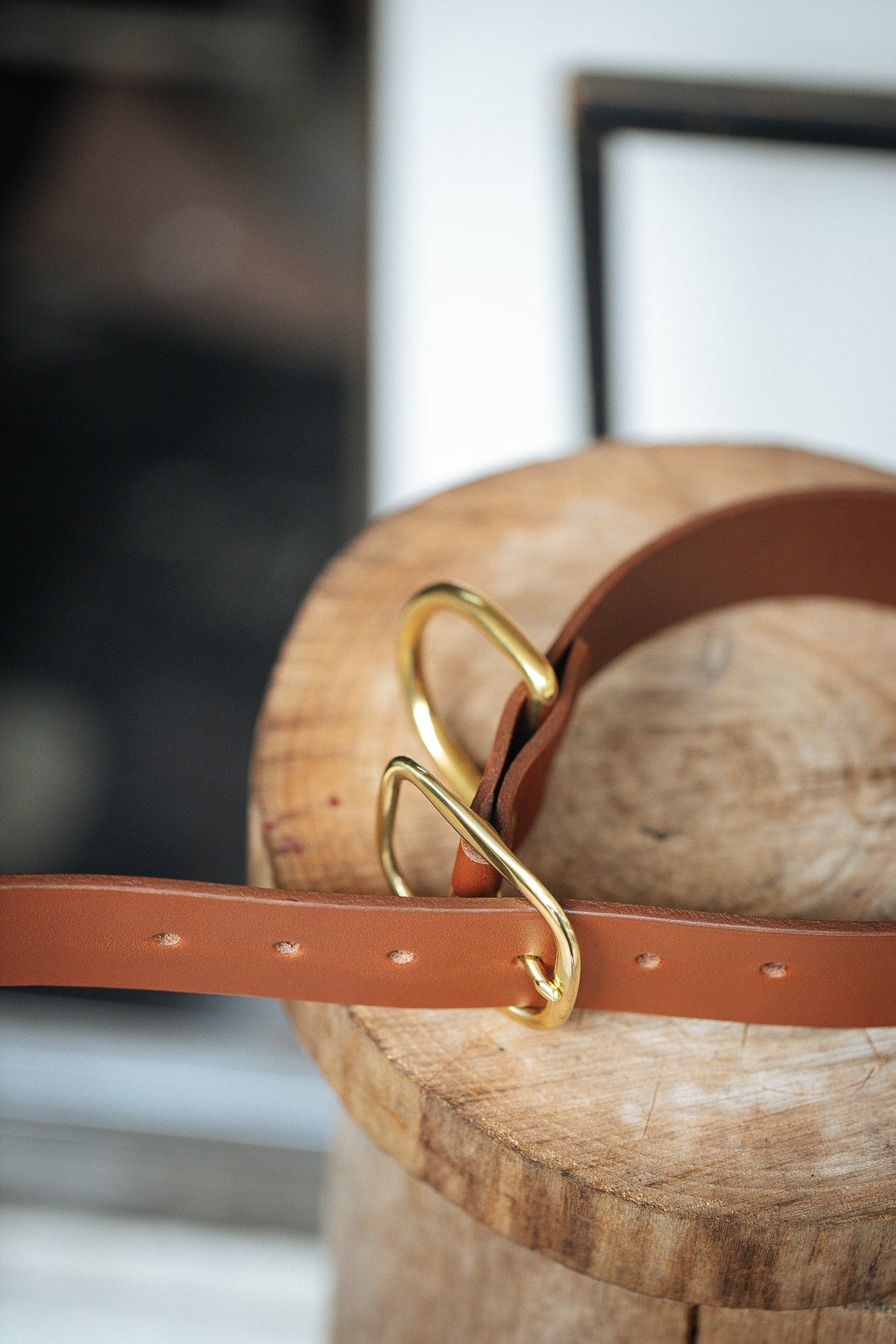 The Real McCaul Leathergoods Pet Collars & Harnesses Classic Dog Collar - 38mm - Tan Australian Made Australian Owned Leather Dog Collar with Brass Fittings- Australian Made