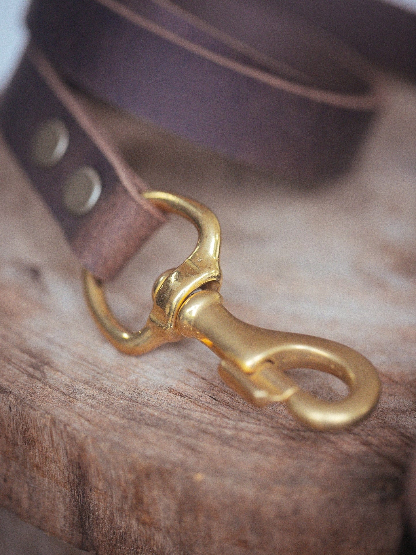 The Real McCaul Leathergoods Pet Leashes Wide Dog Leash - Vintage Brown Australian Made Australian Owned Leather Dog Leash with Brass Fittings- Australian Made