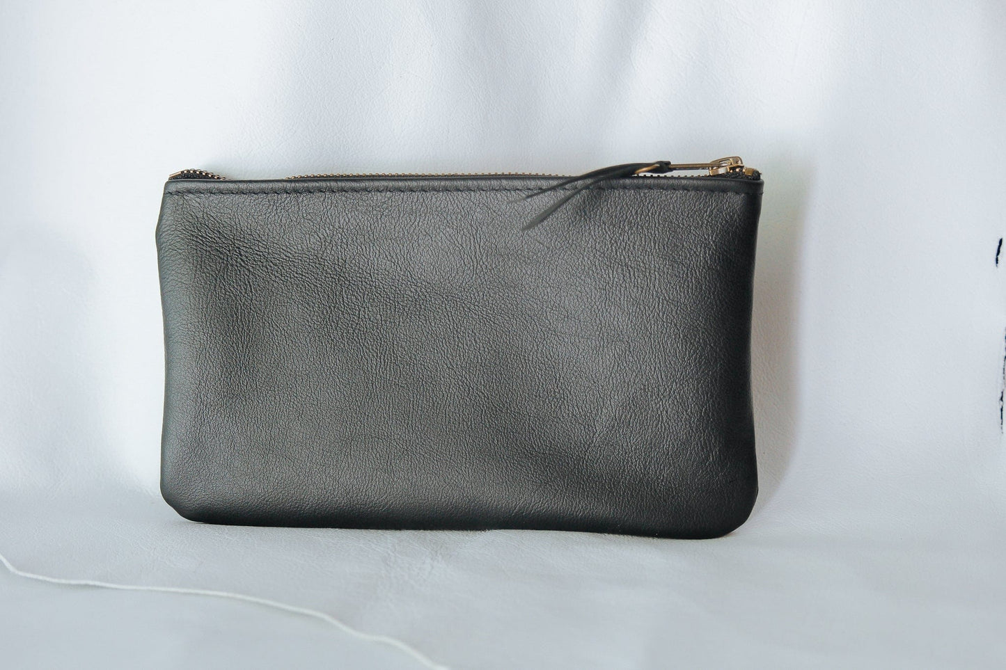 The Real McCaul Leathergoods Purses Black / Kangaroo Clementine Clutch - Kangaroo Australian Made Australian Owned Clementine Leather Clutch- Made In Australia YKK Zips