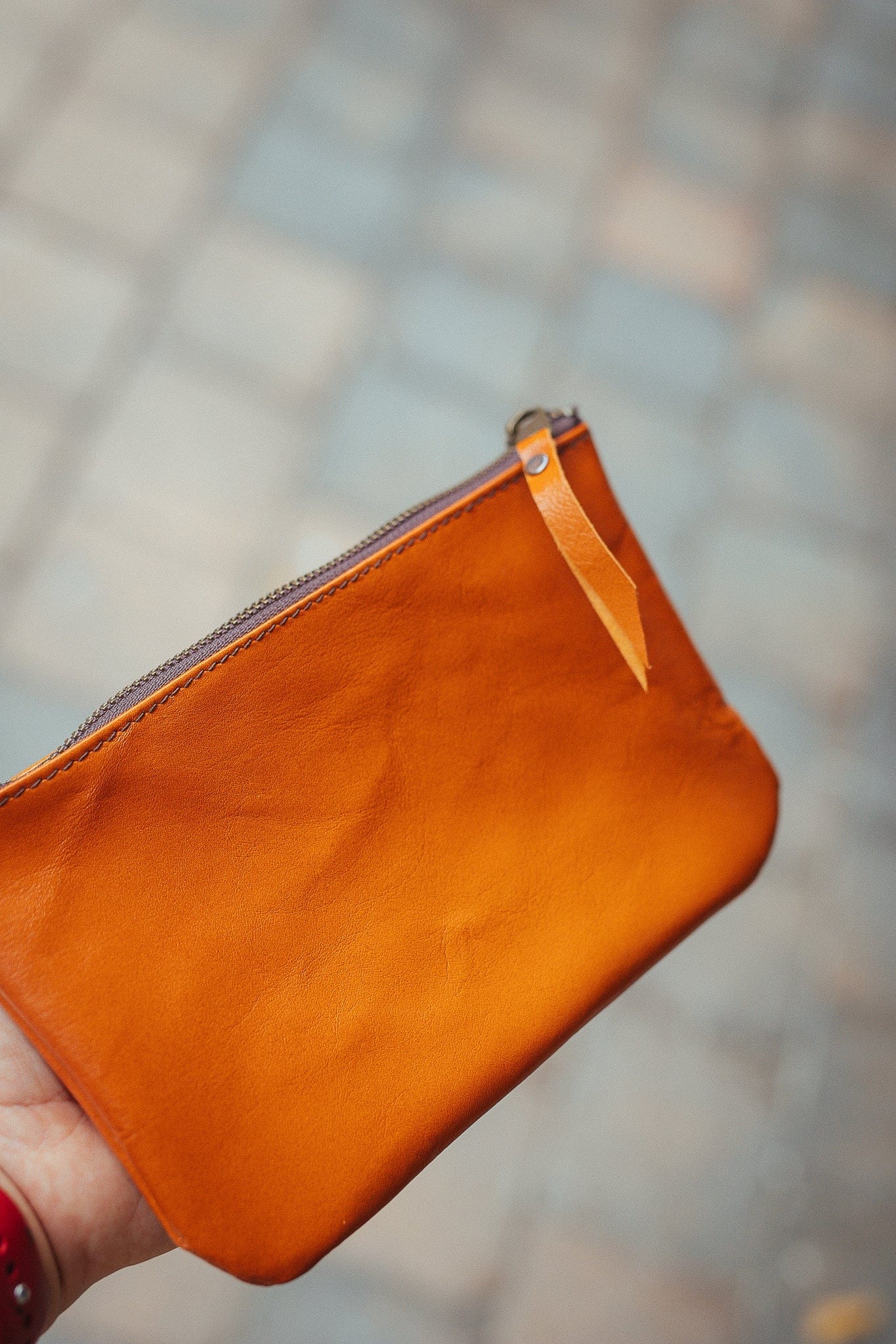 The Real McCaul Leathergoods Purses Clementine Clutch - Kangaroo Australian Made Australian Owned Clementine Leather Clutch- Made In Australia YKK Zips