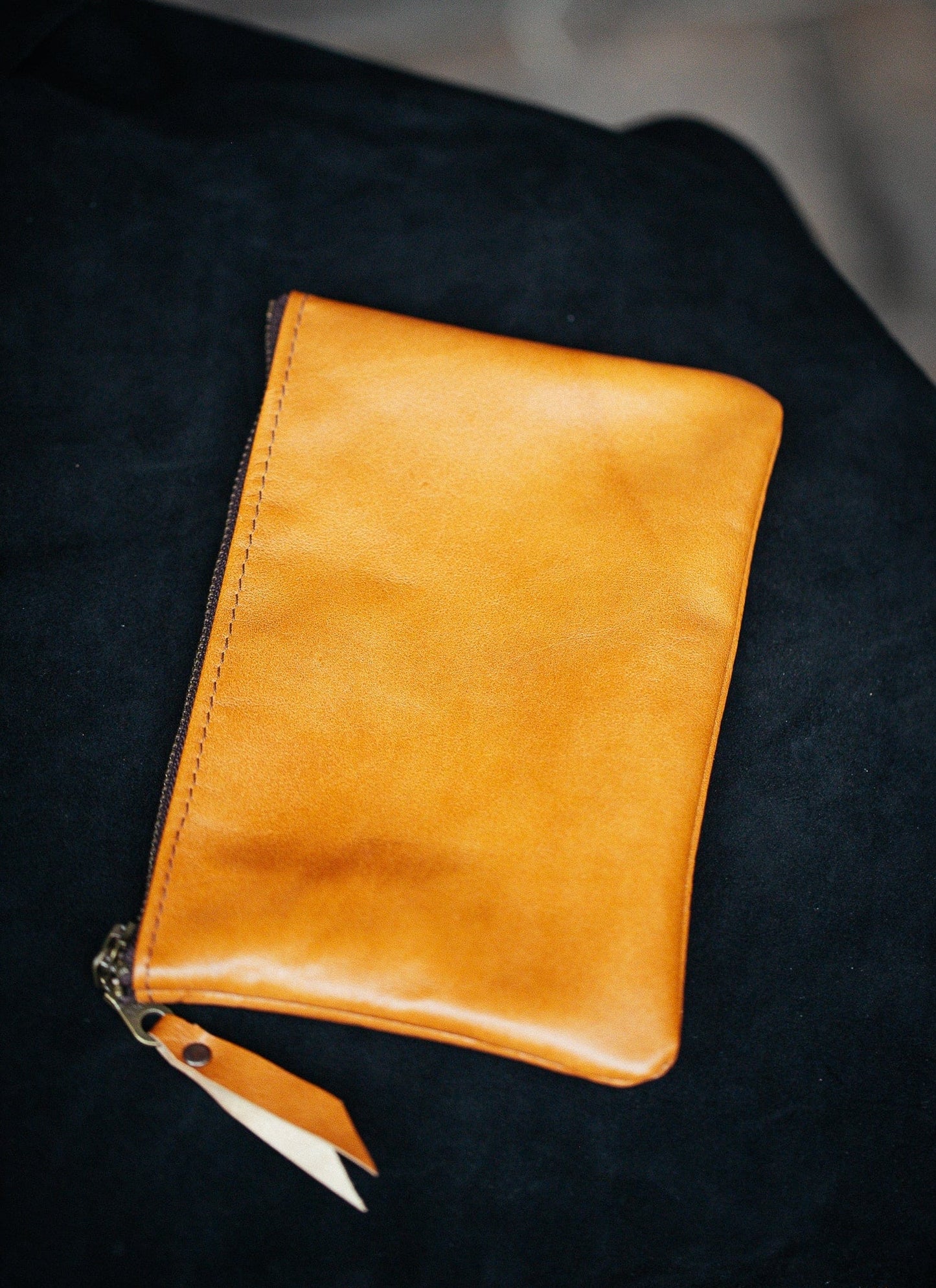 The Real McCaul Leathergoods Purses Light Tan / Kangaroo Clementine Clutch - Kangaroo Australian Made Australian Owned Clementine Leather Clutch- Made In Australia YKK Zips