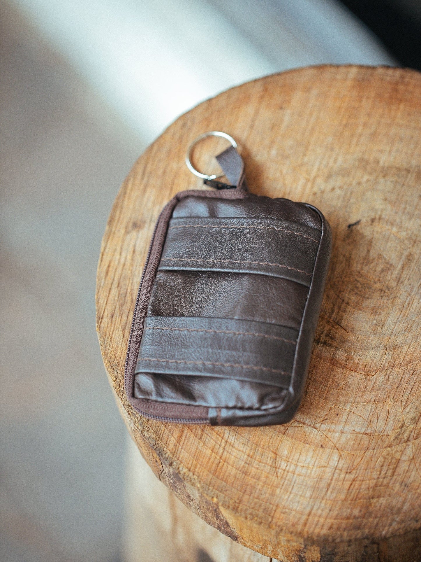 The Real McCaul Leathergoods Purses Two Zip Key Belt Pouch Australian Made Australian Owned Double Zip Leather Key Belt Purse Made In Australia