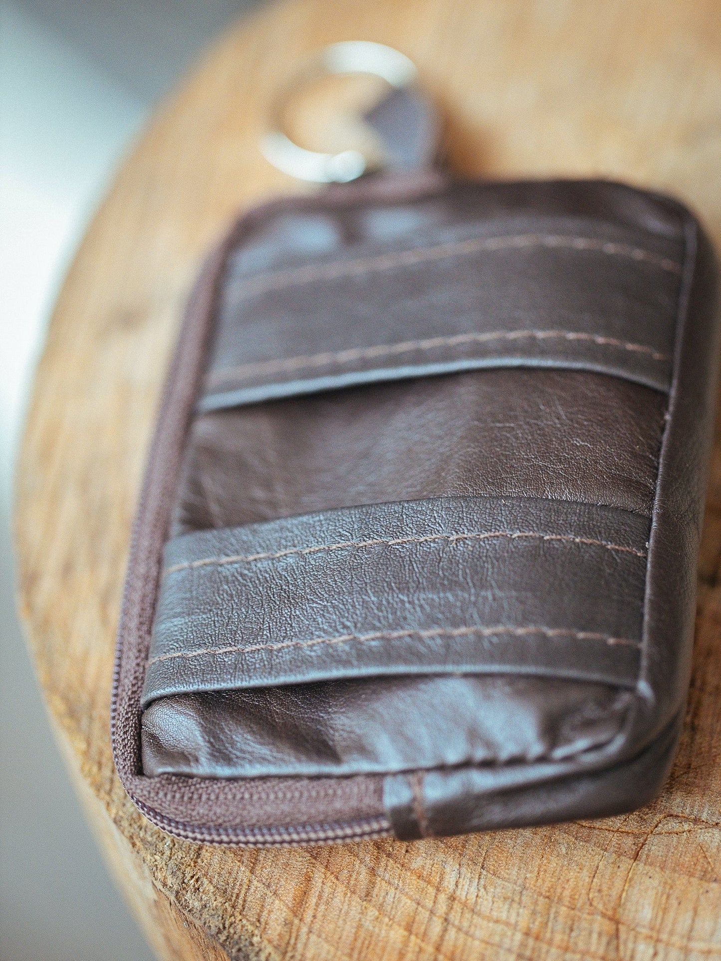 The Real McCaul Leathergoods Purses Two Zip Key Belt Pouch Australian Made Australian Owned Double Zip Leather Key Belt Purse Made In Australia