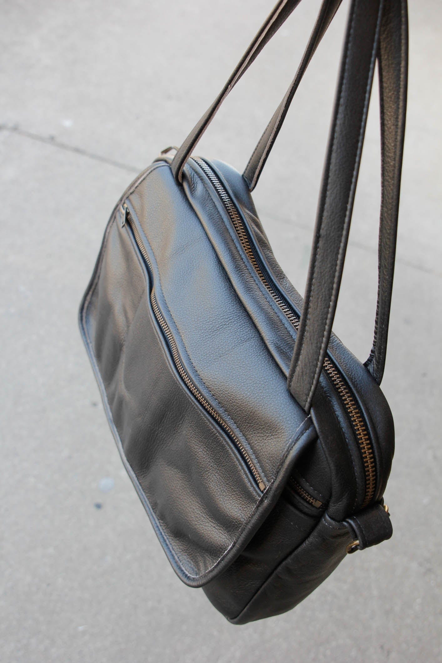 The Real McCaul Leathergoods Shoulder Bags Jack Satchel - Kangaroo Australian Made Australian Owned Jack Laptop Leather Travel Satchel Briefcase- Made In Australia