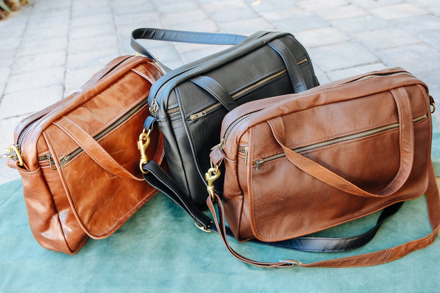 The Real McCaul Leathergoods Shoulder Bags Jack Satchel - Kangaroo Australian Made Australian Owned Jack Laptop Leather Travel Satchel Briefcase- Made In Australia