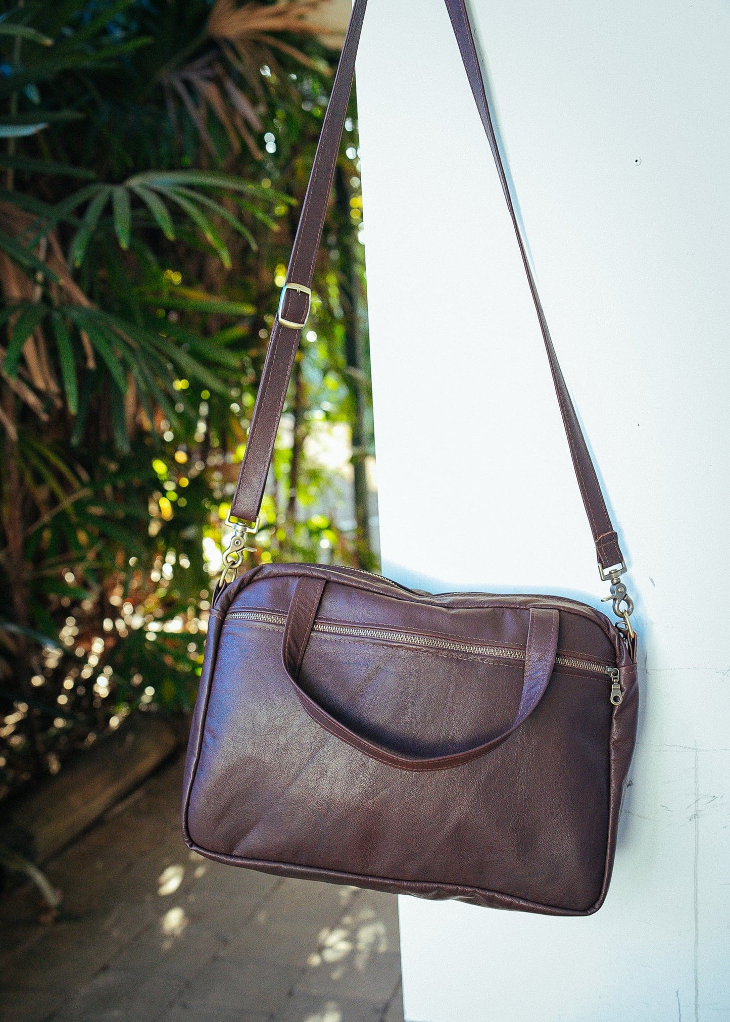 The Real McCaul Leathergoods Shoulder Bags Jack Satchel - Kangaroo Australian Made Australian Owned Jack Laptop Leather Travel Satchel Briefcase- Made In Australia