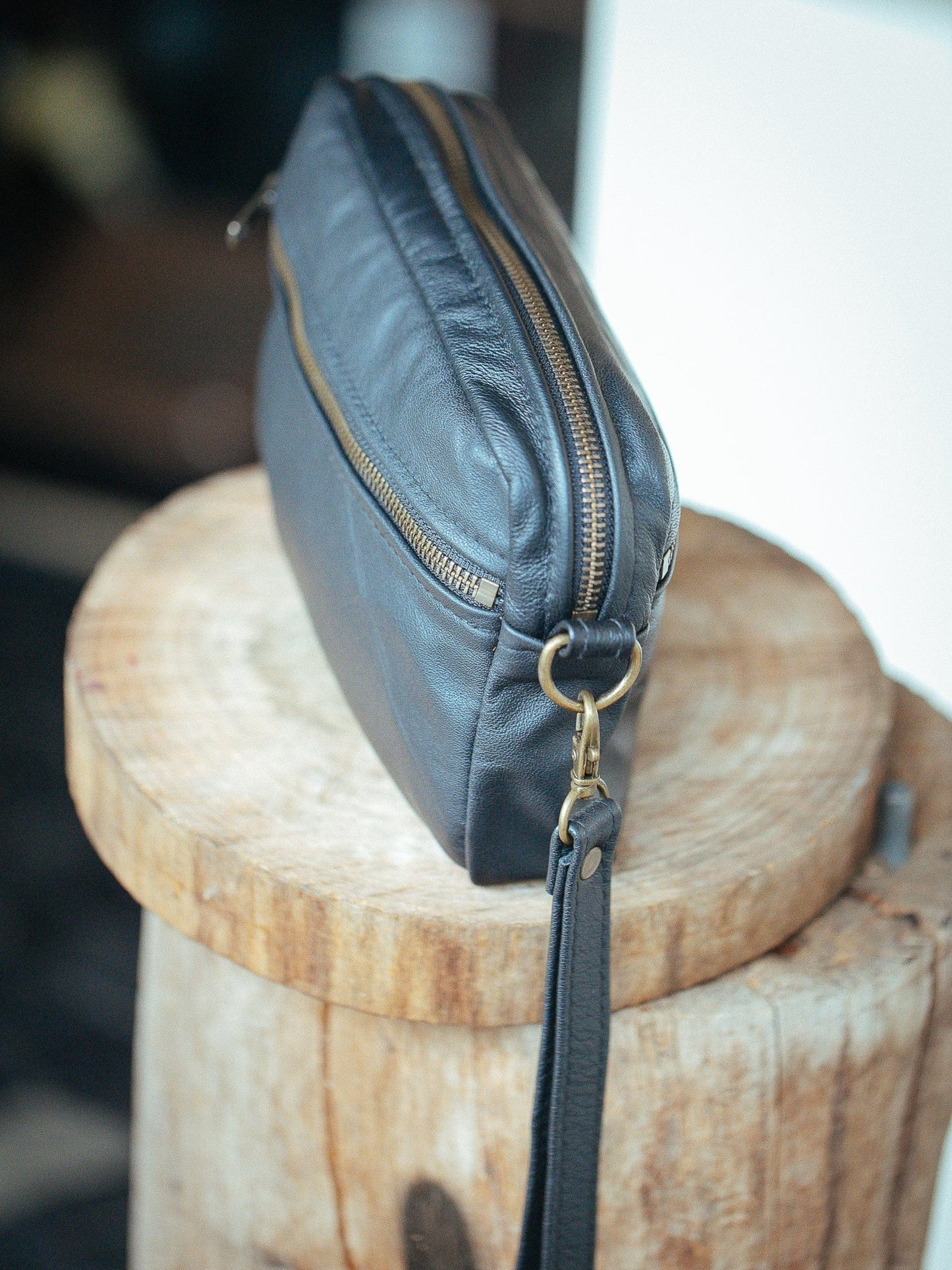 The Real McCaul Leathergoods Utility Wrist Bag - Cowhide Australian Made Australian Owned Leather Utility Bag- Made In Australia