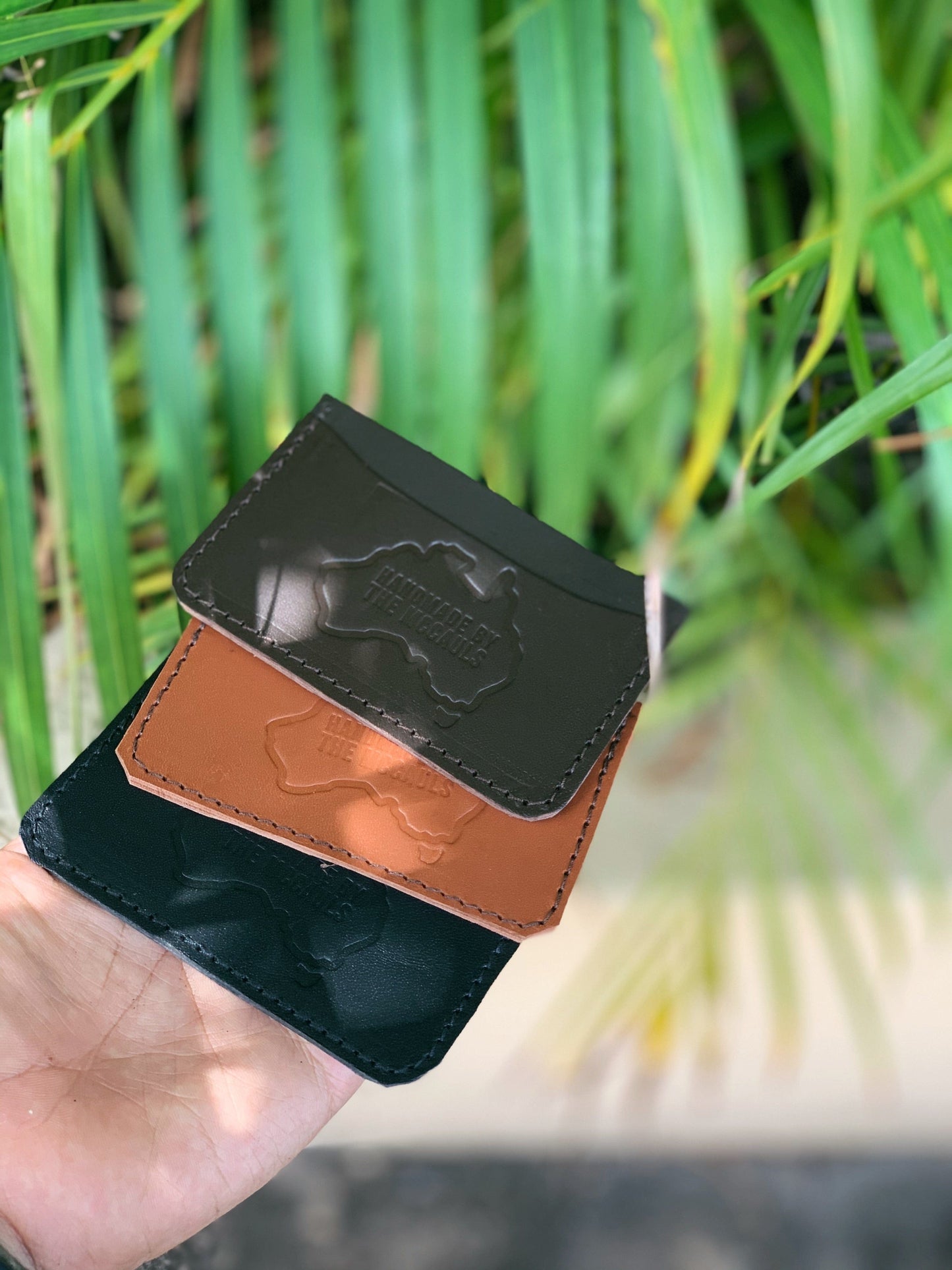 The Real McCaul Leathergoods Wallet Card Holder- 3 Pocket Australian Made Australian Owned Leather Card Holder Wallet- 3 Pocket Made in Australia