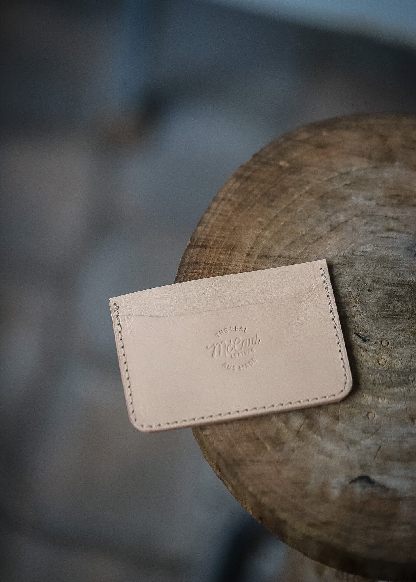 The Real McCaul Leathergoods Wallet Card Holder- 3 Pocket Australian Made Australian Owned Leather Card Holder Wallet- 3 Pocket Made in Australia