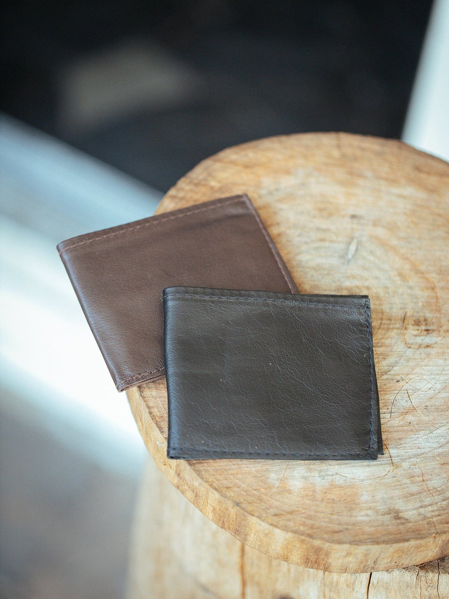 The Real McCaul Leathergoods Wallet Small Bifold Wallet with Window - Premium Kangaroo Australian Made Australian Owned