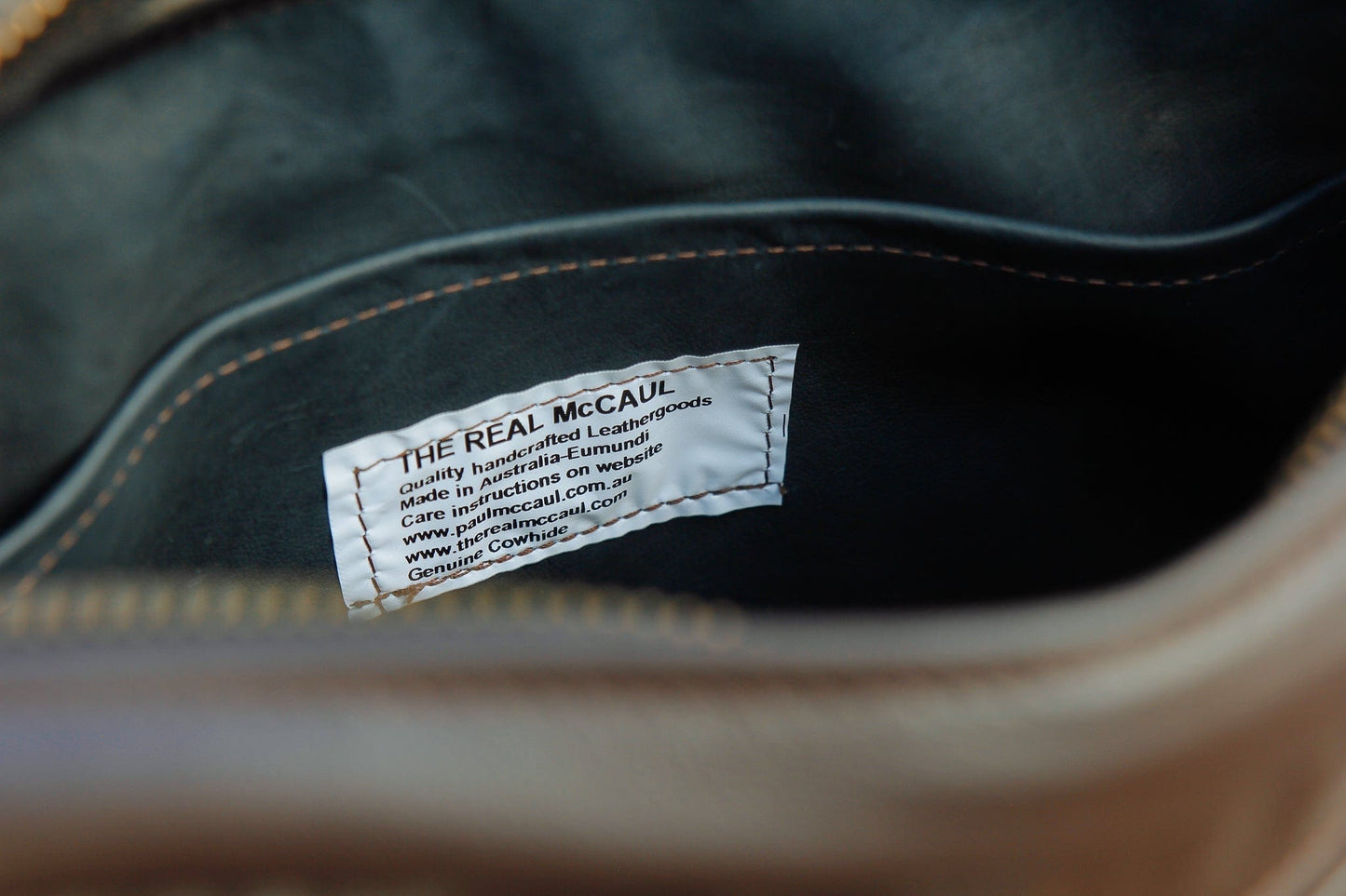 The Real McCaul Leathergoods Zeuss Satchel - Cowhide Australian Made Australian Owned Men's Leather Satchel Made In Australia- Laptop/iPad