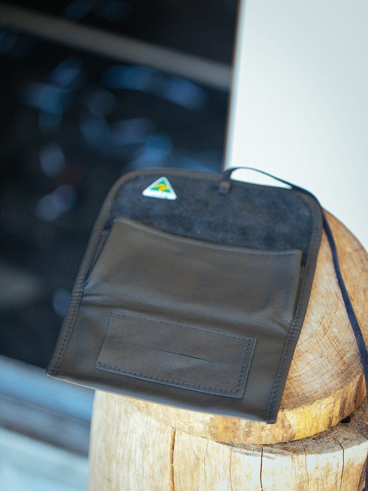 The Real McCaul Tobacco Pouches Tri Fold Tobacco Pouch - Kangaroo Australian Made Australian Owned Leather Tobacco Pouch Australian Made Kangaroo & Cowhide Leather