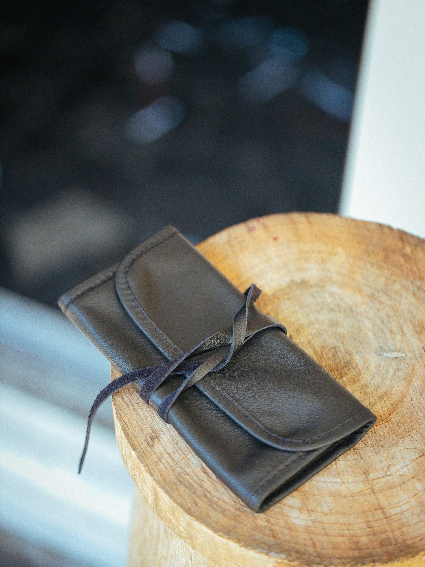 The Real McCaul Tobacco Pouches Tri Fold Tobacco Pouch - Kangaroo Australian Made Australian Owned Leather Tobacco Pouch Australian Made Kangaroo & Cowhide Leather