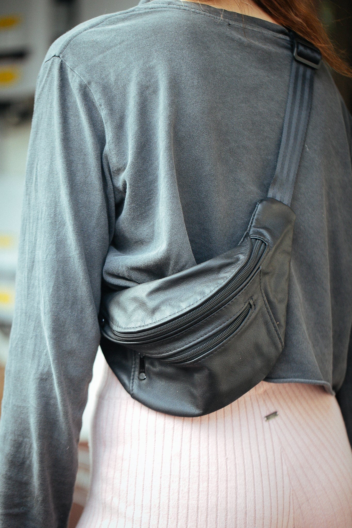 The Real McCaul Travel Bag Classic Bum Bag - Medium - Cowhide Australian Made Australian Owned Leather Bum Bag Handmade in Australia Kangaroo & Cowhide