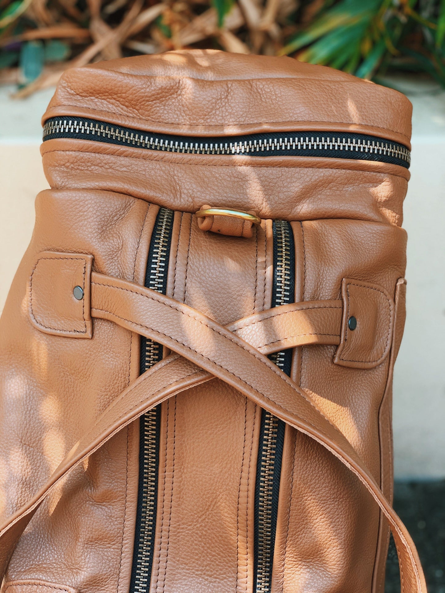 The Real McCaul Travel Bag Square Overnight Traveller Bag - Cowhide Australian Made Australian Owned Leather Overnight Travel Bag Duffle Made In Australia Handcrafted