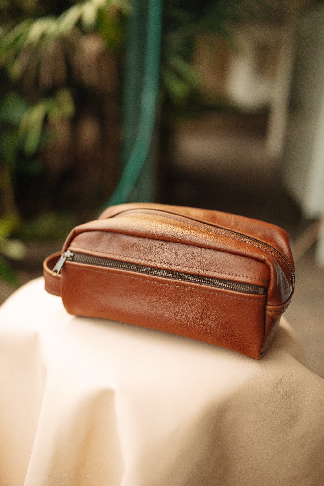 The Real McCaul Apparel & Accessories Toiletry Bathroom Bag - Cowhide Australian Made Australian Owned Leather Australian Made Toiletry Dopp Kit Shaving Bathroom Bag - Cowhide - Men's Gifts