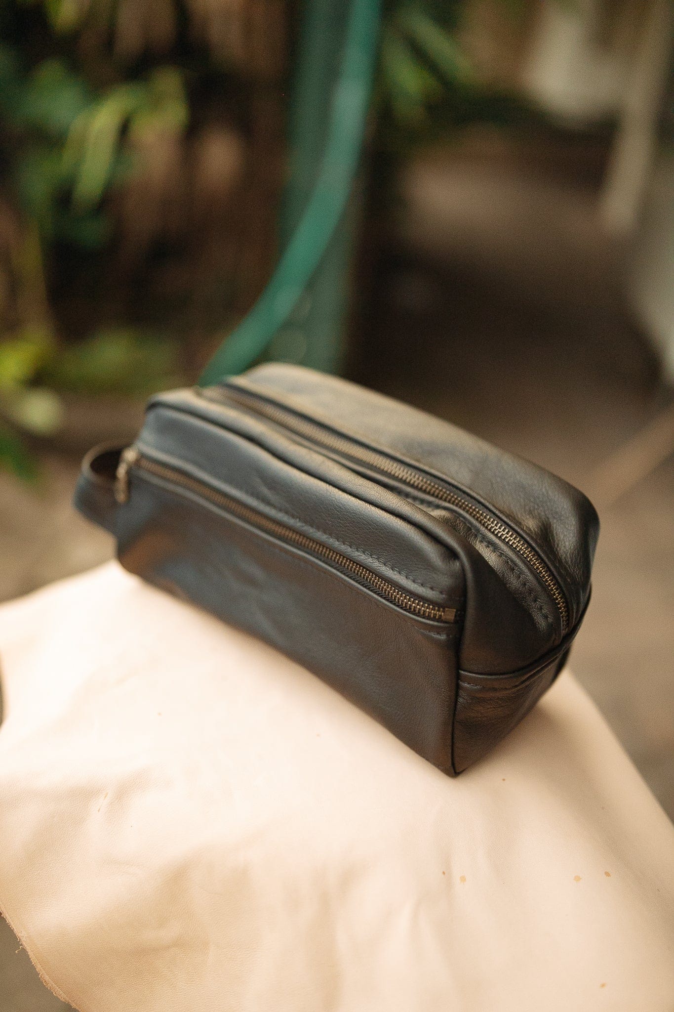 The Real McCaul Apparel & Accessories Toiletry Bathroom Bag - Cowhide Australian Made Australian Owned Leather Australian Made Toiletry Dopp Kit Shaving Bathroom Bag - Cowhide - Men's Gifts