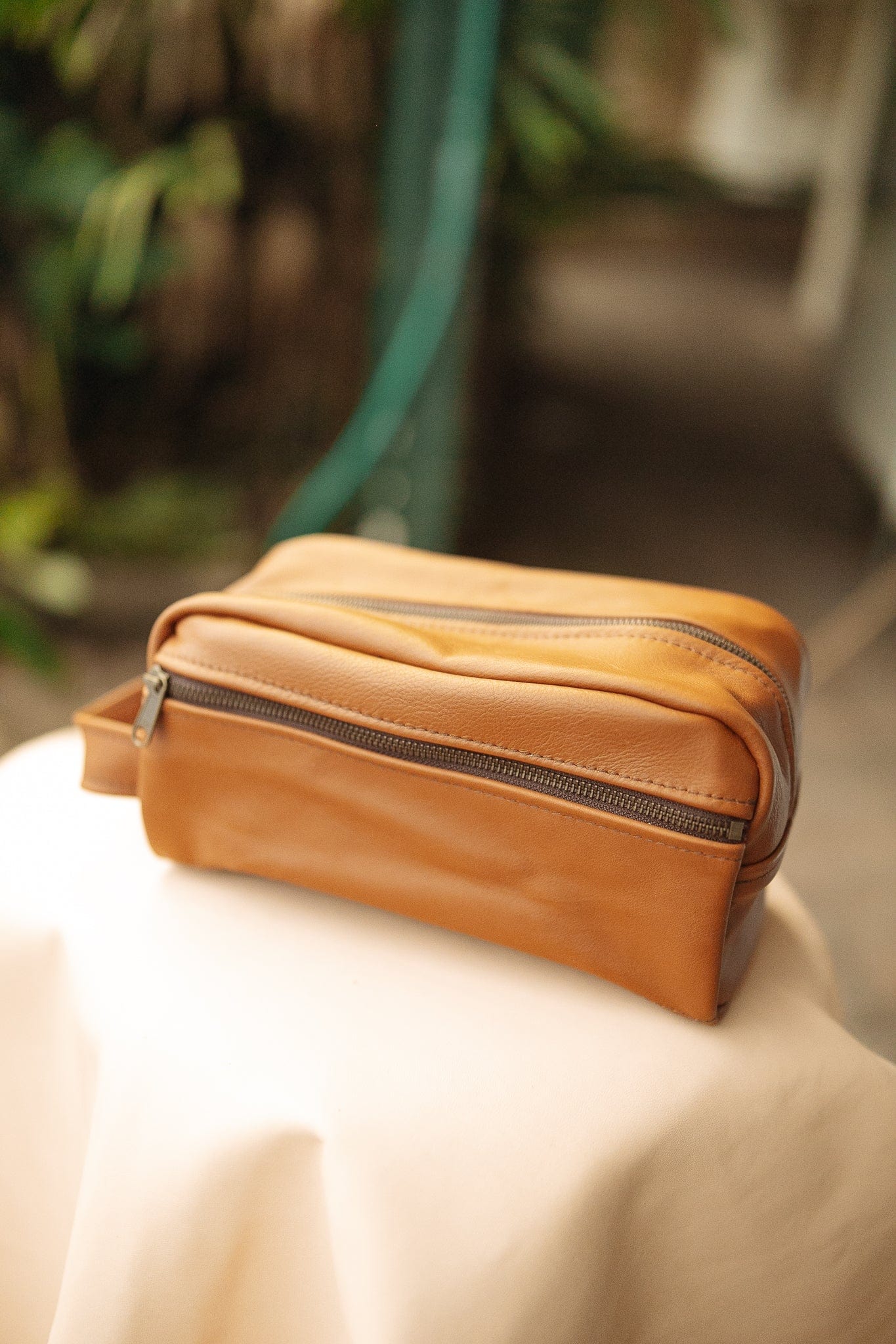 The Real McCaul Apparel & Accessories Toiletry Bathroom Bag - Cowhide Australian Made Australian Owned Leather Australian Made Toiletry Dopp Kit Shaving Bathroom Bag - Cowhide - Men's Gifts