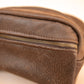 The Real McCaul Apparel & Accessories Toiletry Bathroom Washbag - Cowhide - Mottle Brown Australian Made Australian Owned Leather Australian Made Toiletry Dopp Kit Shaving Bathroom Bag - Cowhide - Men's Gifts