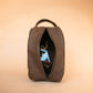 The Real McCaul Apparel & Accessories Toiletry Bathroom Washbag - Cowhide - Mottle Brown Australian Made Australian Owned Leather Australian Made Toiletry Dopp Kit Shaving Bathroom Bag - Cowhide - Men's Gifts